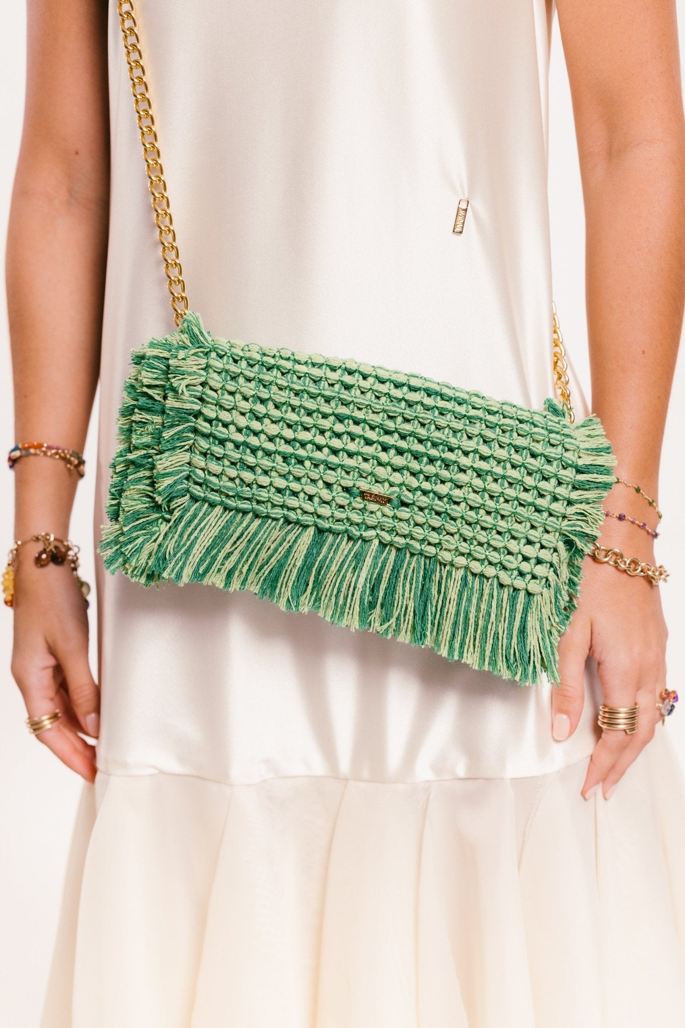 Gossypium Clutch Bag #4 - Meadow Green Clutch & Crossbody Bags TARBAY