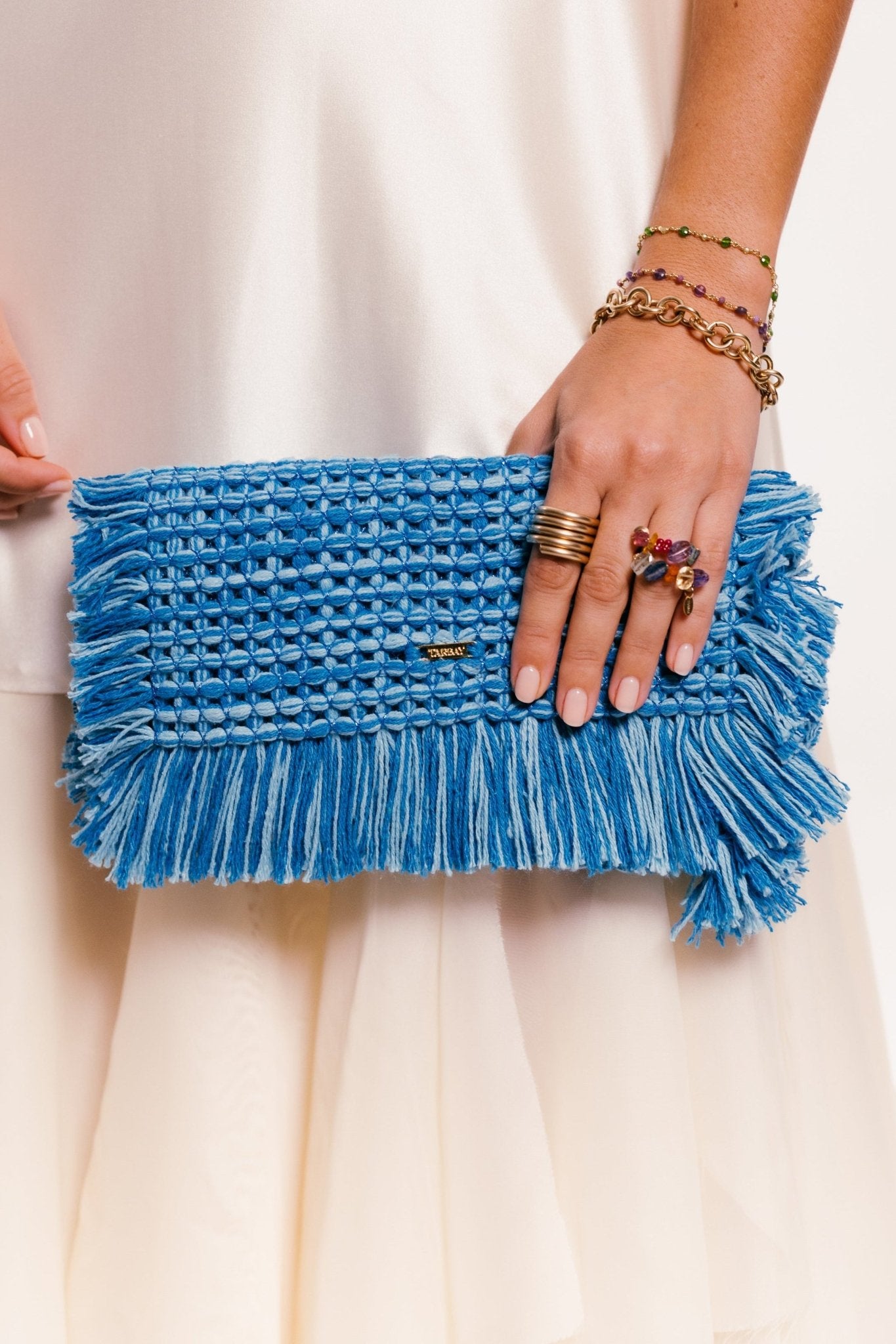 Gossypium Clutch Bag #4 - Sky Blue Clutch & Crossbody Bags TARBAY