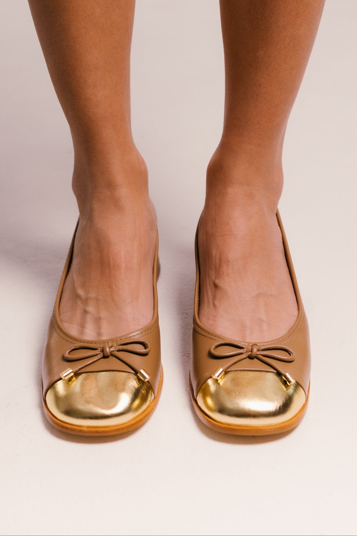 Catalina Block-Heel Ballet Pumps - Peanut Heels FW25