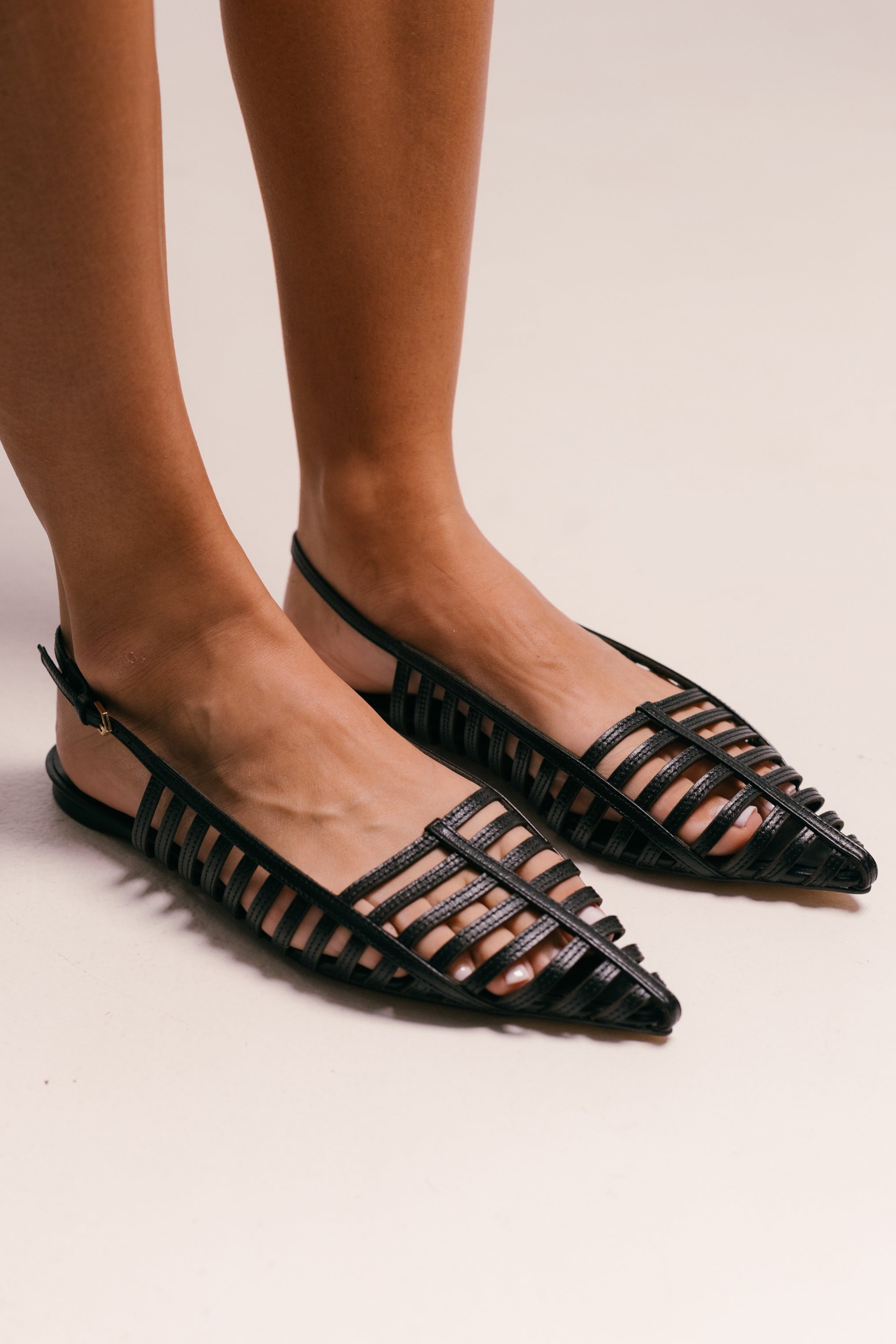 Narissa Sling-Back Flats - Black Flats TARBAY
