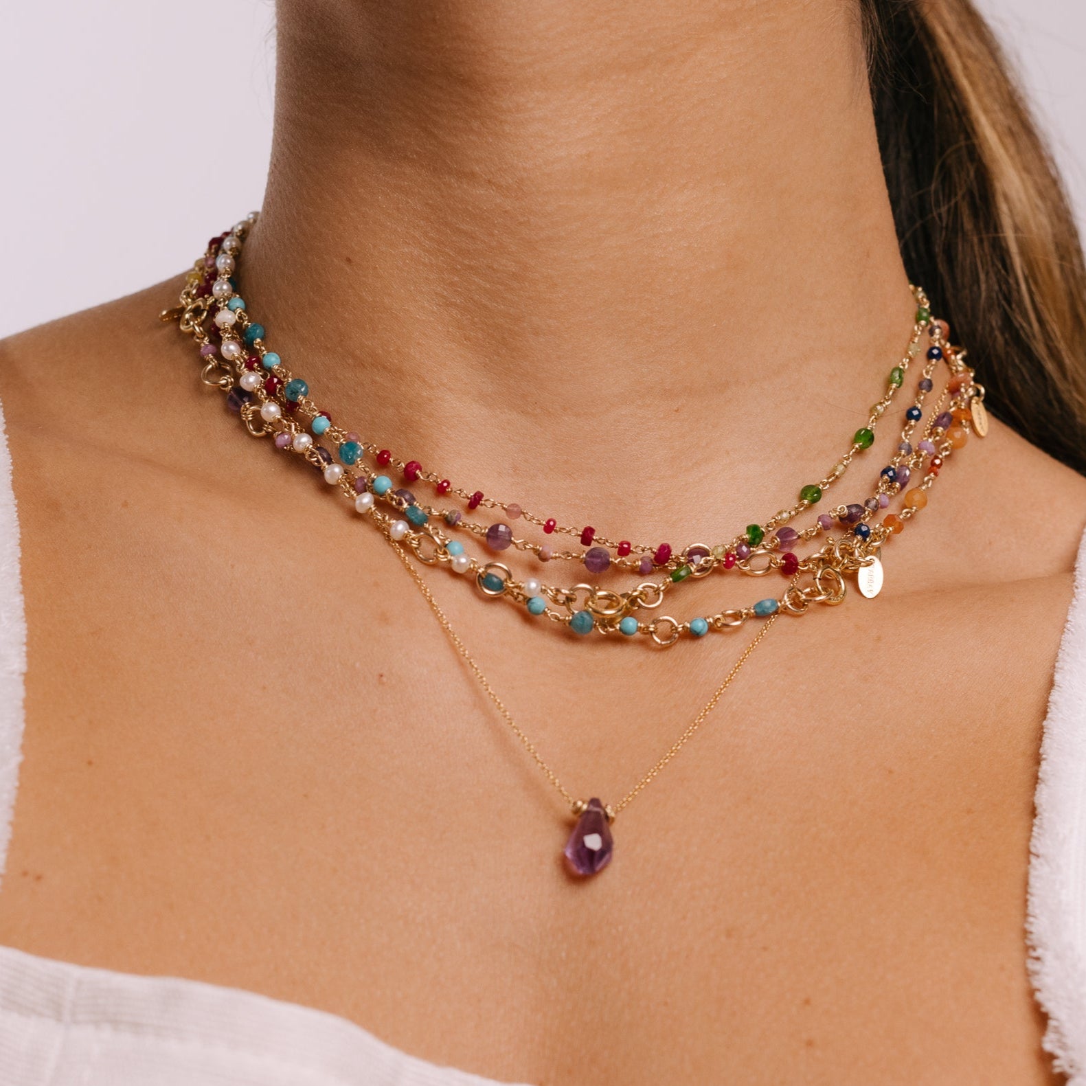 Carolita Bracelet #1 - Amethyst & Lepidolite Bracelets TARBAY