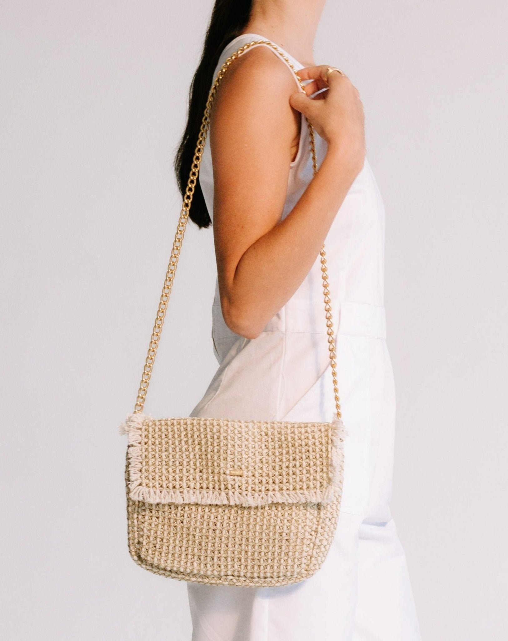 Gossypium Flat Crossbody - Buttercream Clutch & Crossbody Bags TARBAY