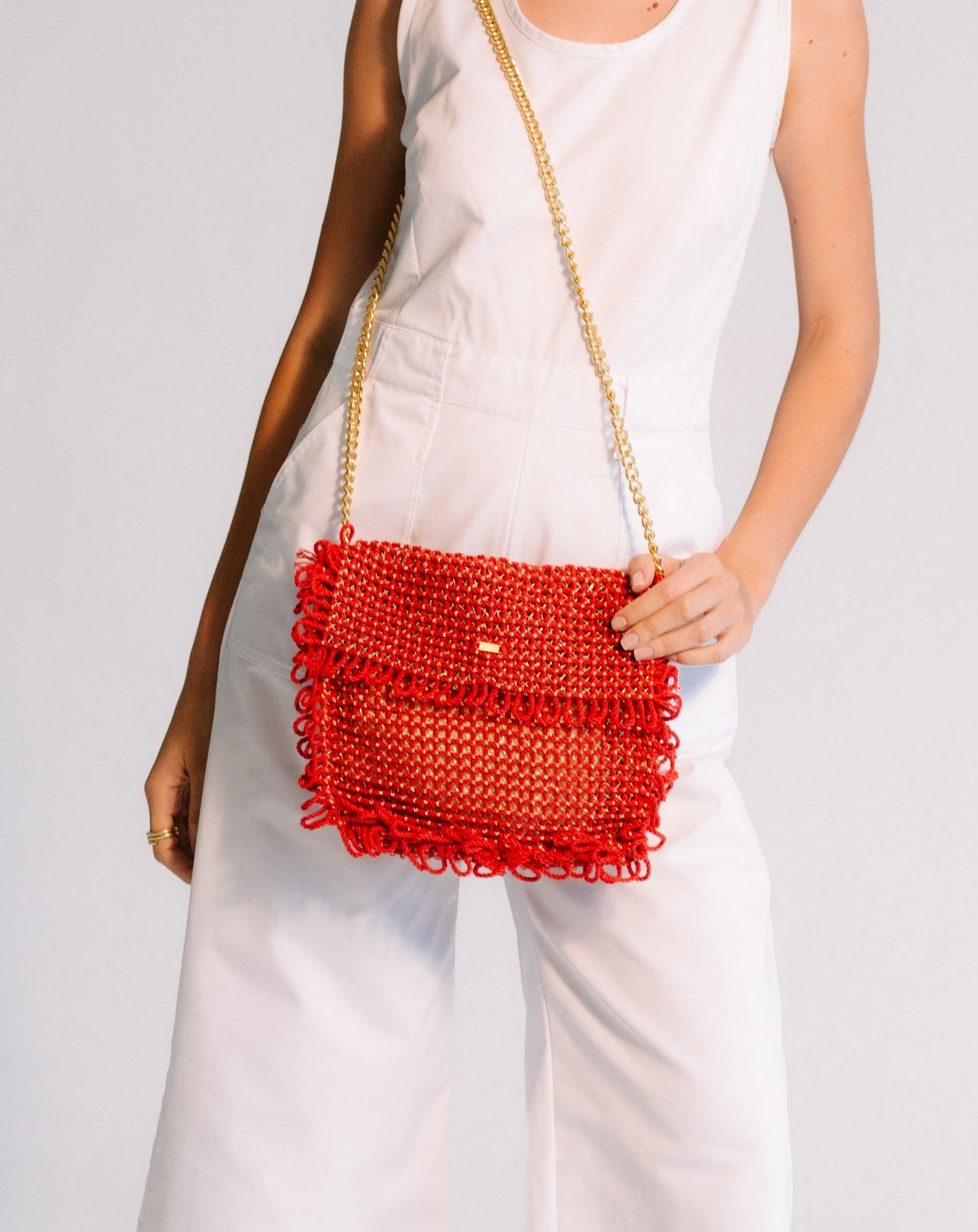 Gossypium Flat Crossbody - Red Crossbody TARBAY