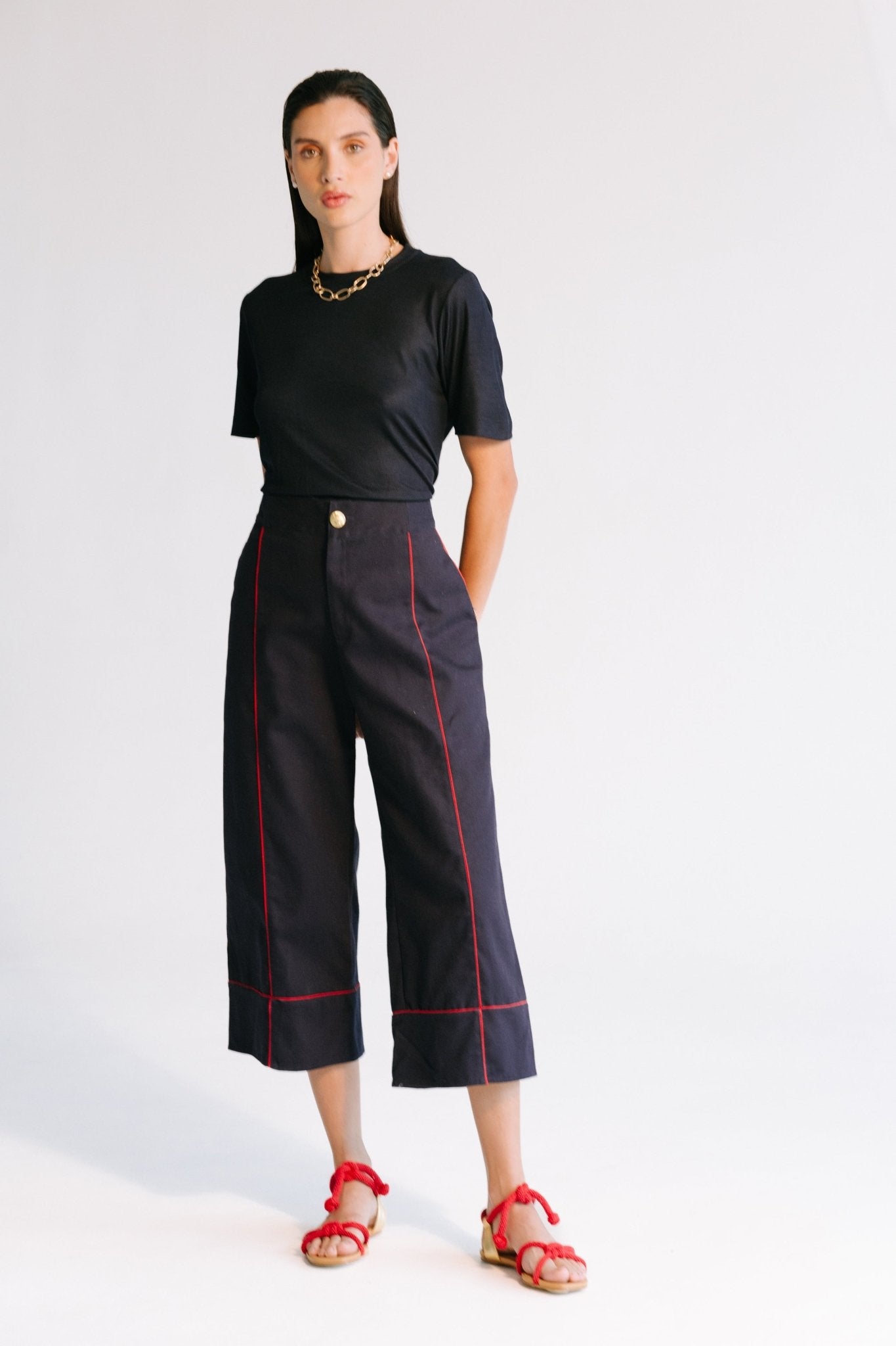 Cordelia Pants - Denim Navy Pants TARBAY