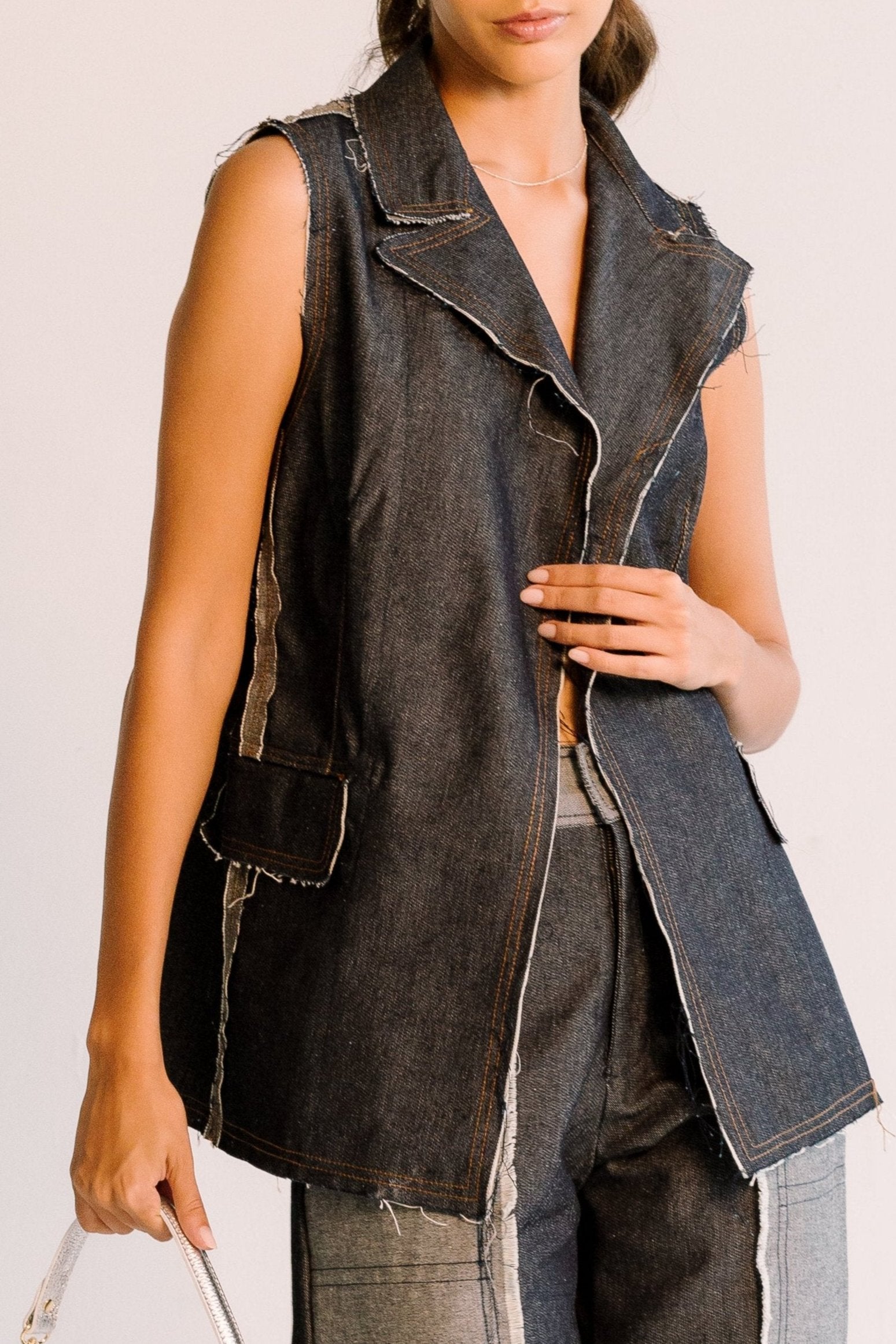 Merlina Vest - Blue Jean Vests TARBAY