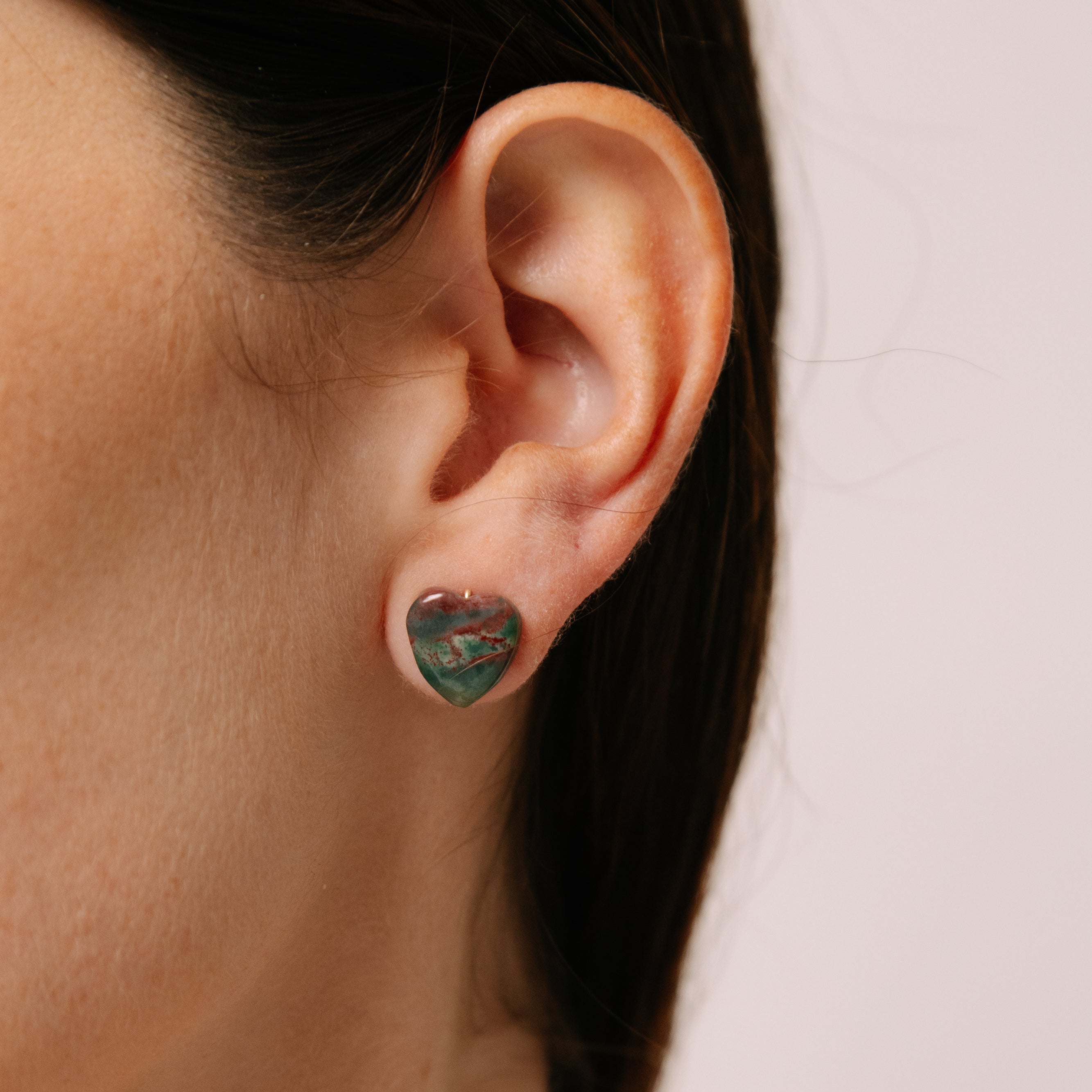 Torón Earrings #1 (19-20mm) - Bloodstone & 14K Gold-Filled Earrings TARBAY