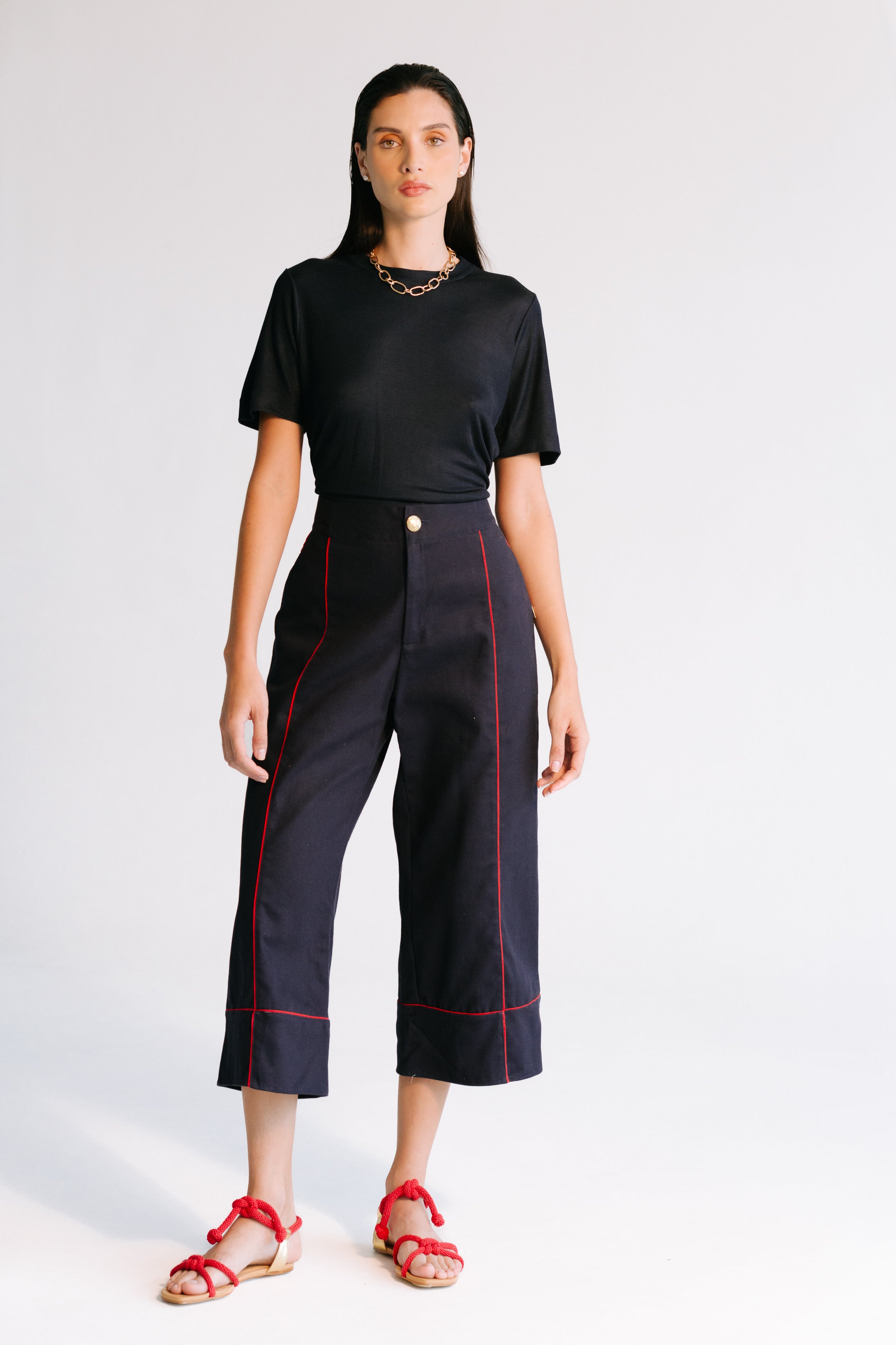 Cordelia Pants - Denim Navy Pants TARBAY