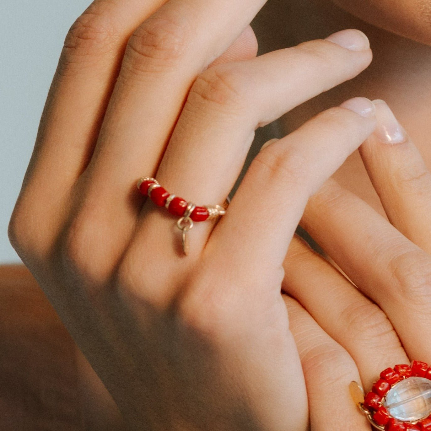 Koralli Ring - Red Coral Rings CLASICOS