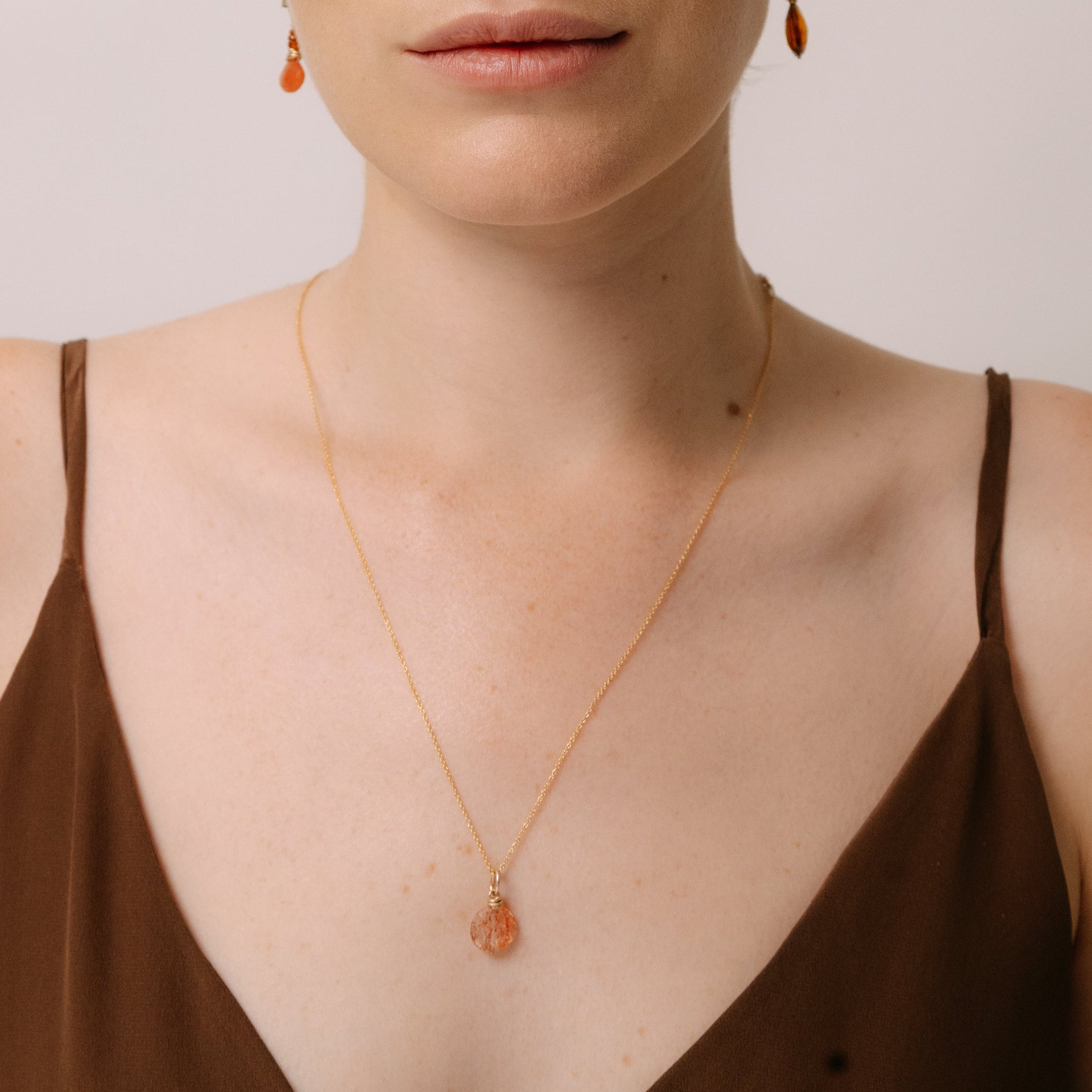 Nary Necklace #3 (65cm) - Quartz, Sunstone & 14K Gold-Filled Necklaces TARBAY