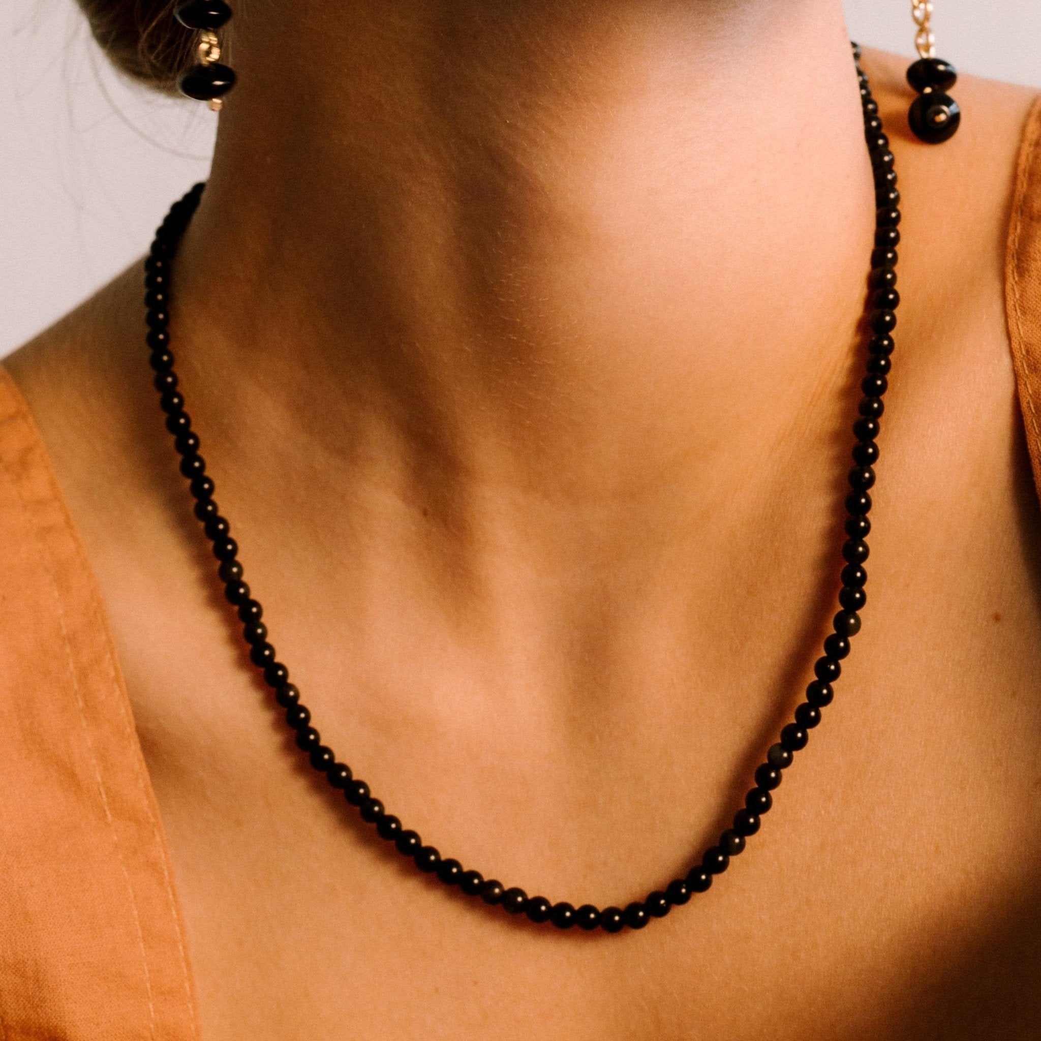 Ezio Necklace #1 - Rainbow Obsidian & Sterling Silver Necklaces TARBAY