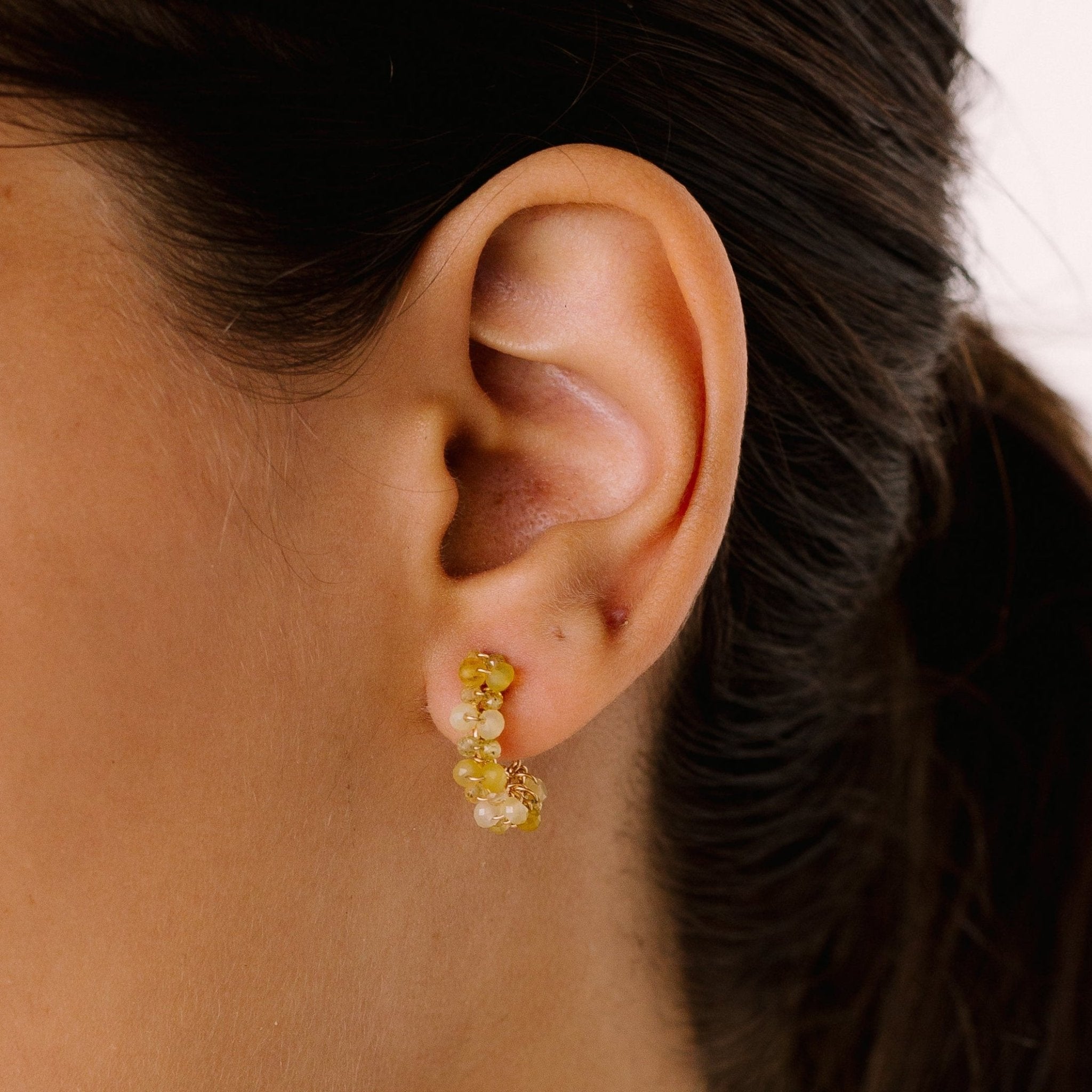 Cleopatra Earrings #1 (20mm) - Citrine & Opal Earrings TARBAY