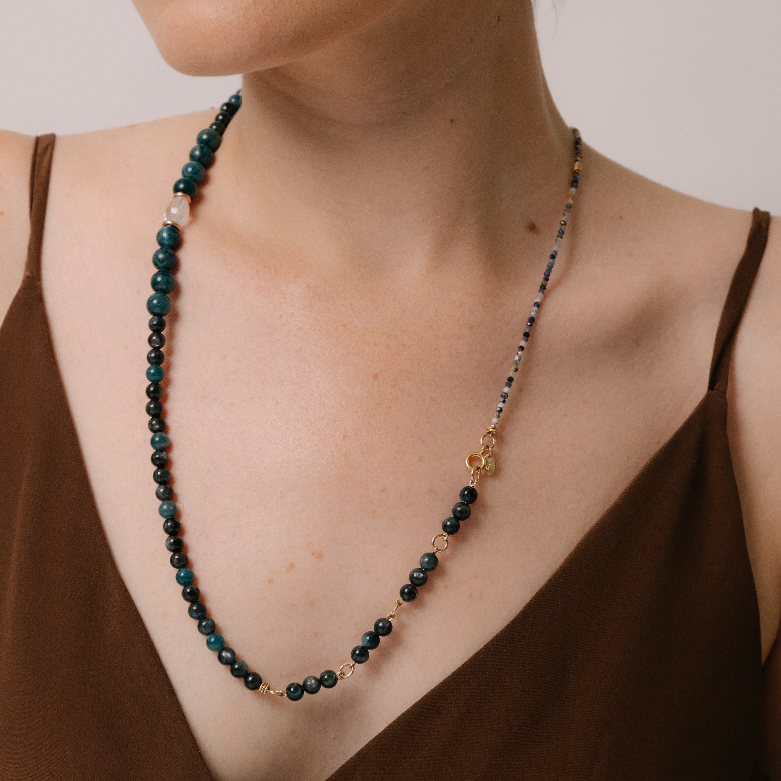 Diana Necklace #3 (45cm) - Sodalite & 14K Gold-Filled Necklaces TARBAY