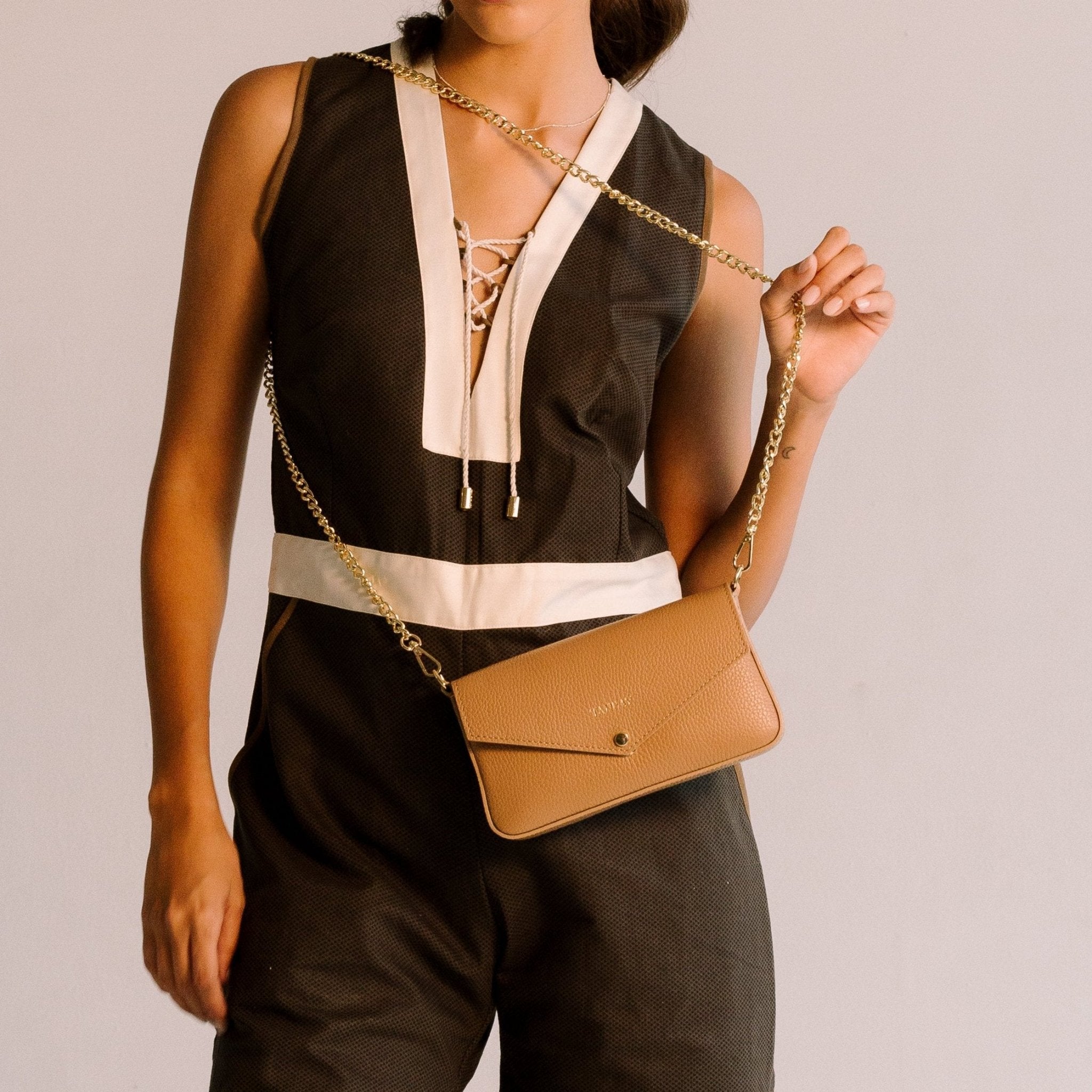 Nashira Clutch & Crossbody Bag - Beige Clutch & Crossbody Bags TARBAY