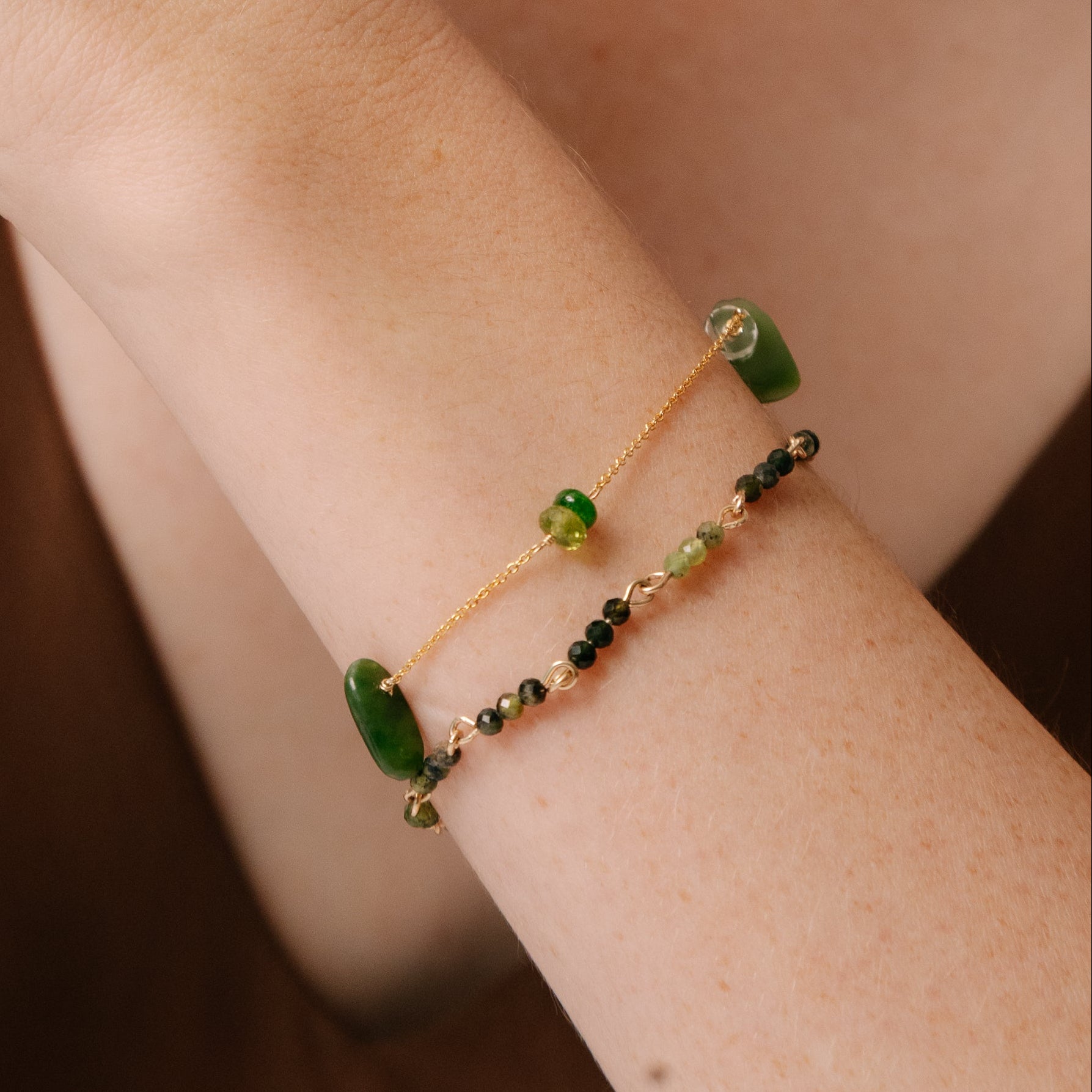 Saró Marú Bracelet #2 (19cm)- Jade & 14K Gold-Filled Bracelets TARBAY