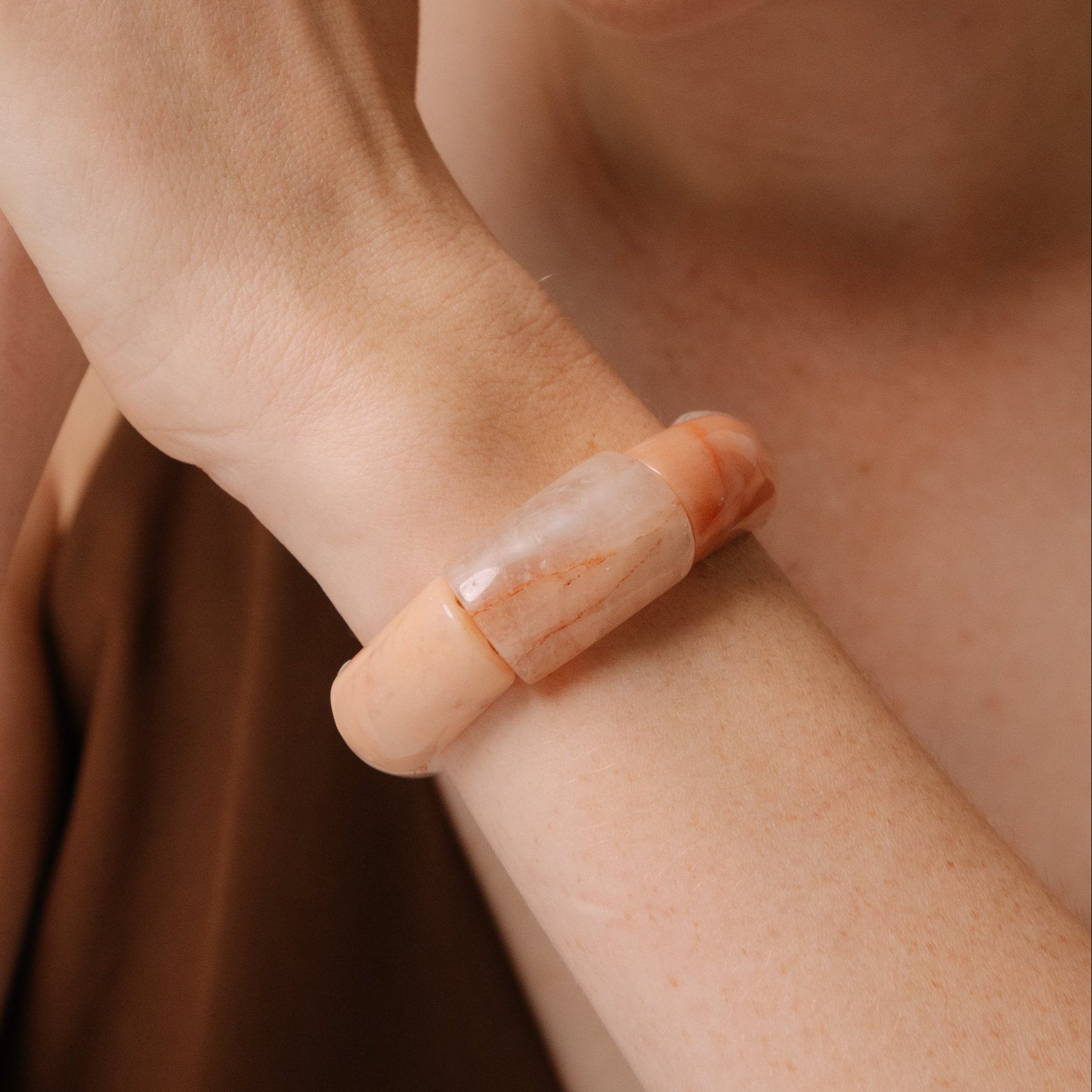 Chimanta Bracelet #2 (19cm) - Calcite & 14K Gold-Filled Bracelets TARBAY