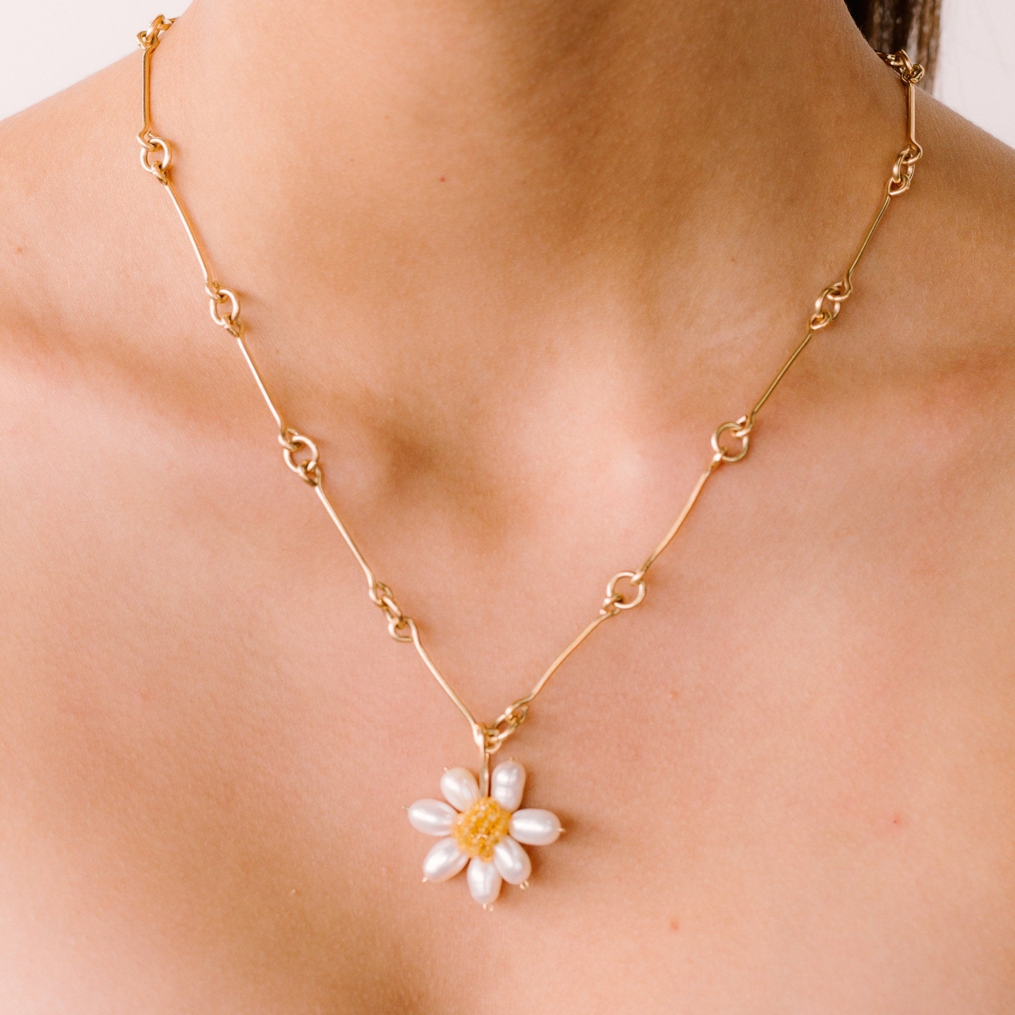 Fiore Charm #1 (30mm) - Pearl & Spessartite Charms TARBAY