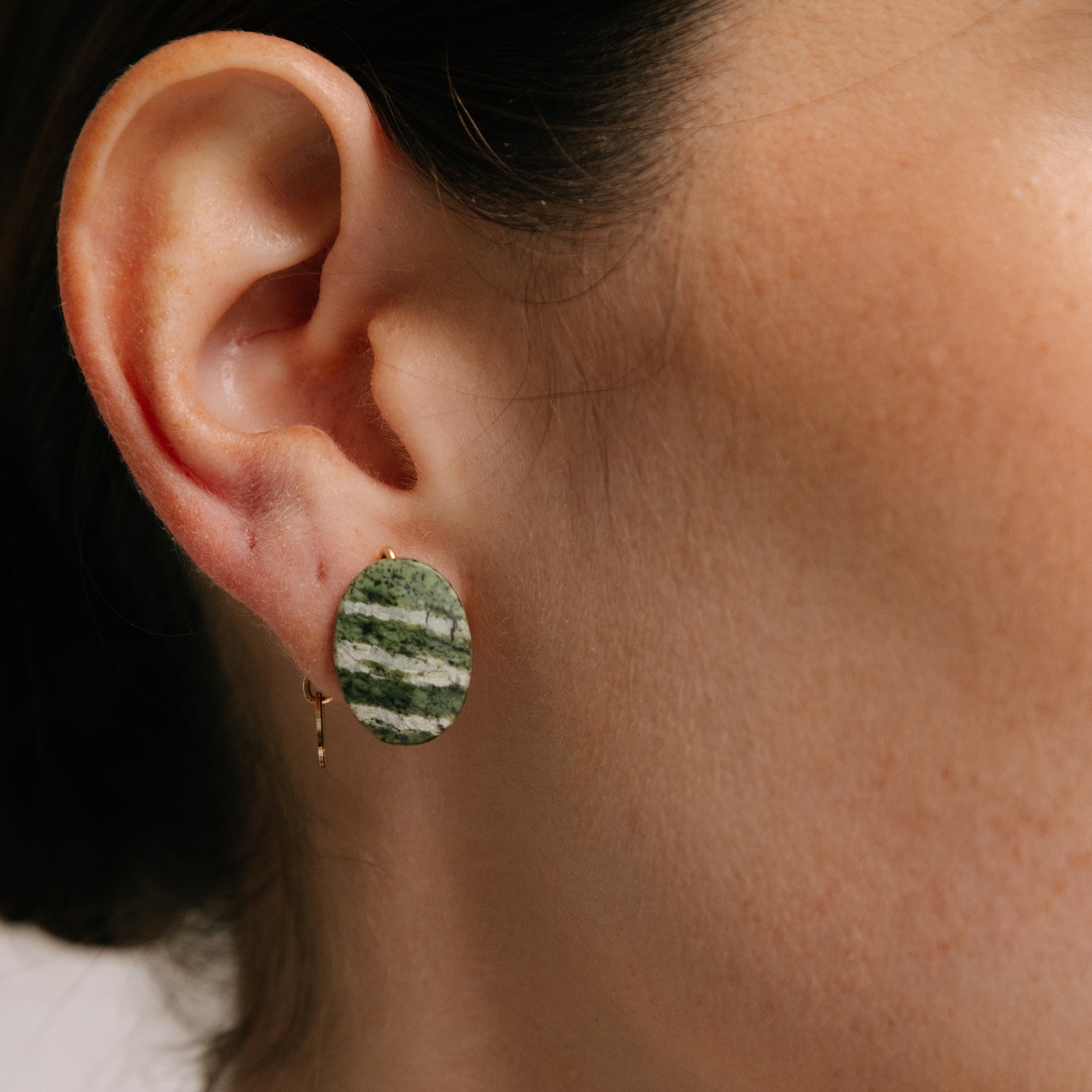 Kamoirán Earrings #1 (19-20mm) - Jasper & 14K Gold-Filled Earrings TARBAY