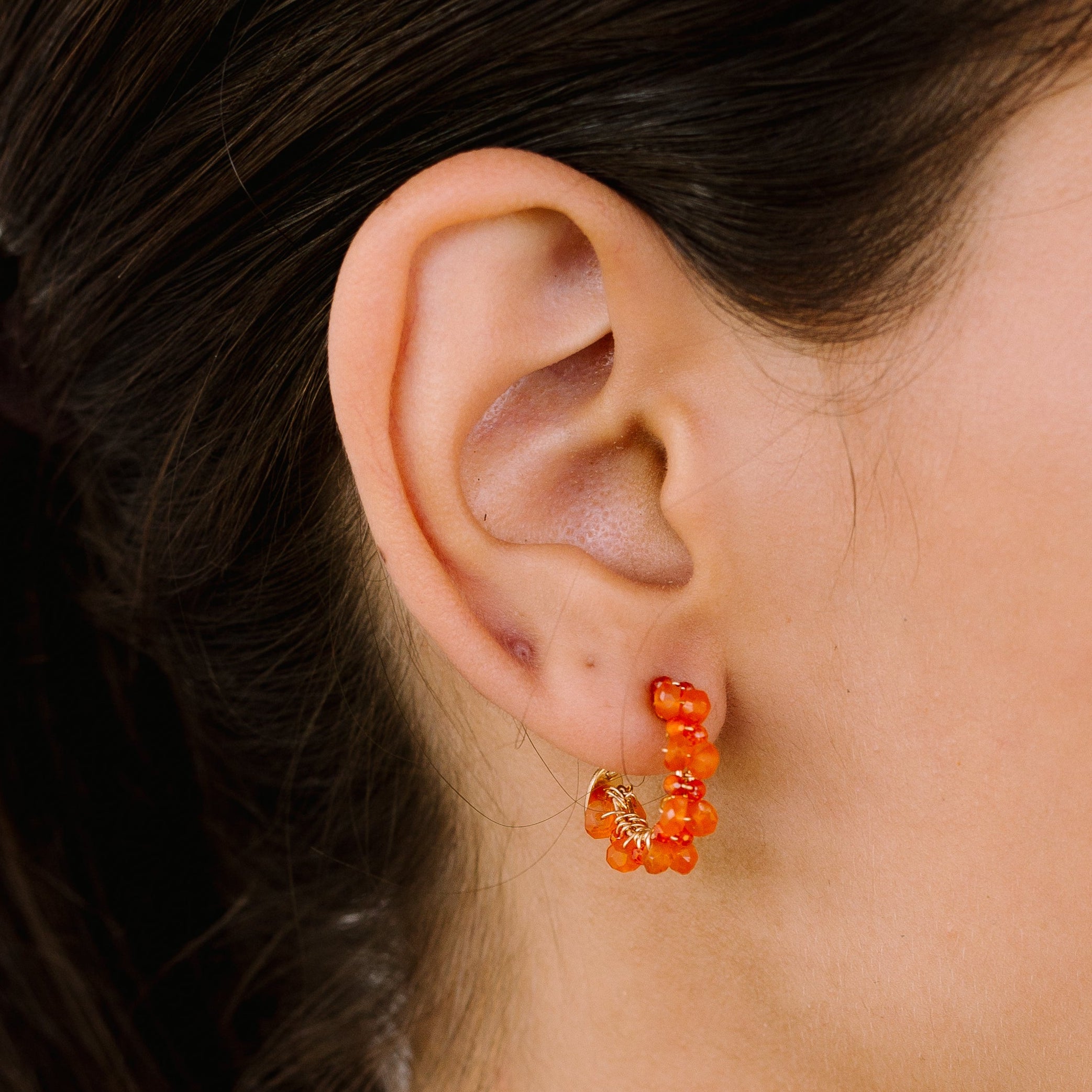 Cleopatra Earrings #1 (20mm) - Carnelian Earrings TARBAY