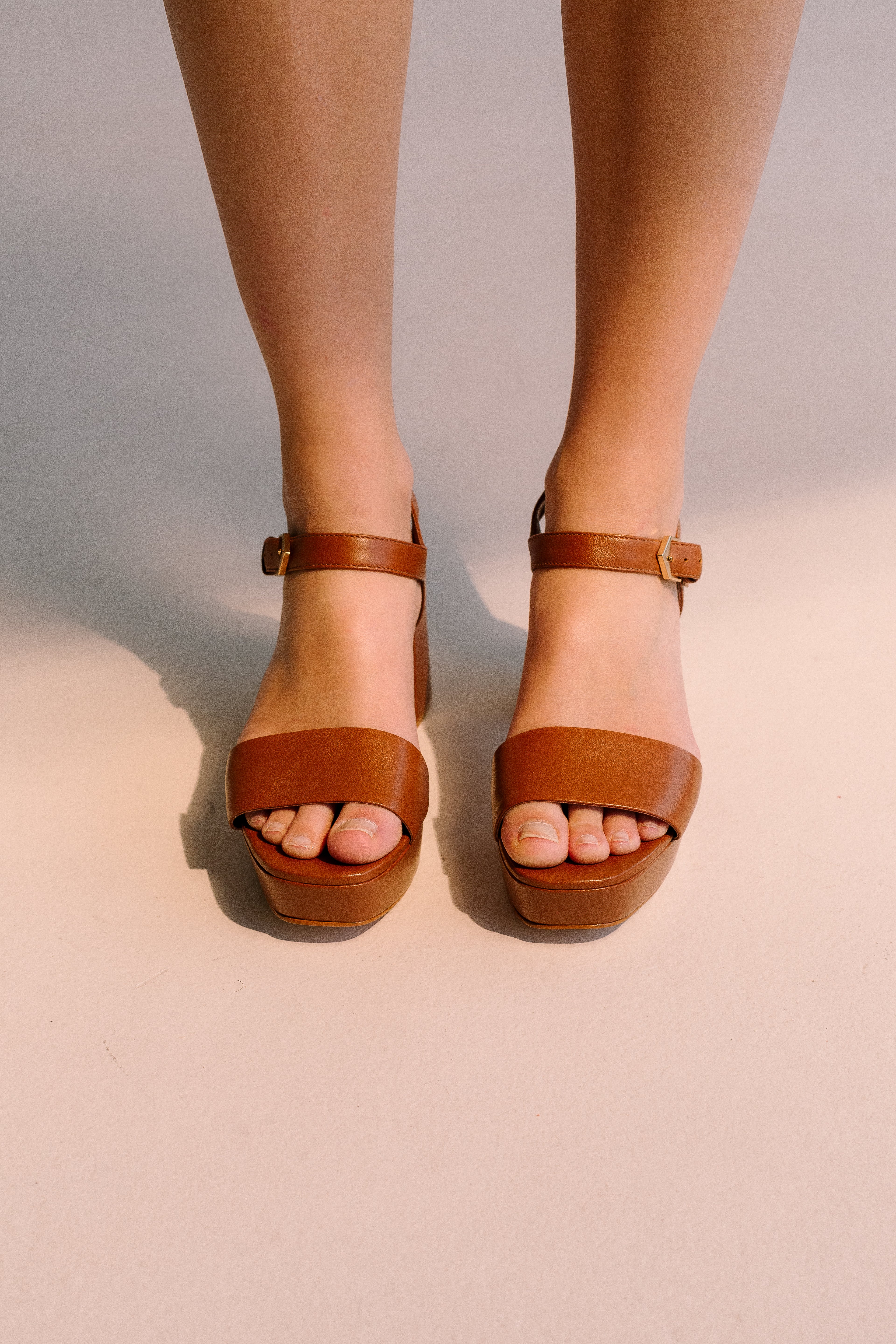 Renata Heel Sandals - Tan Sandals TARBAY