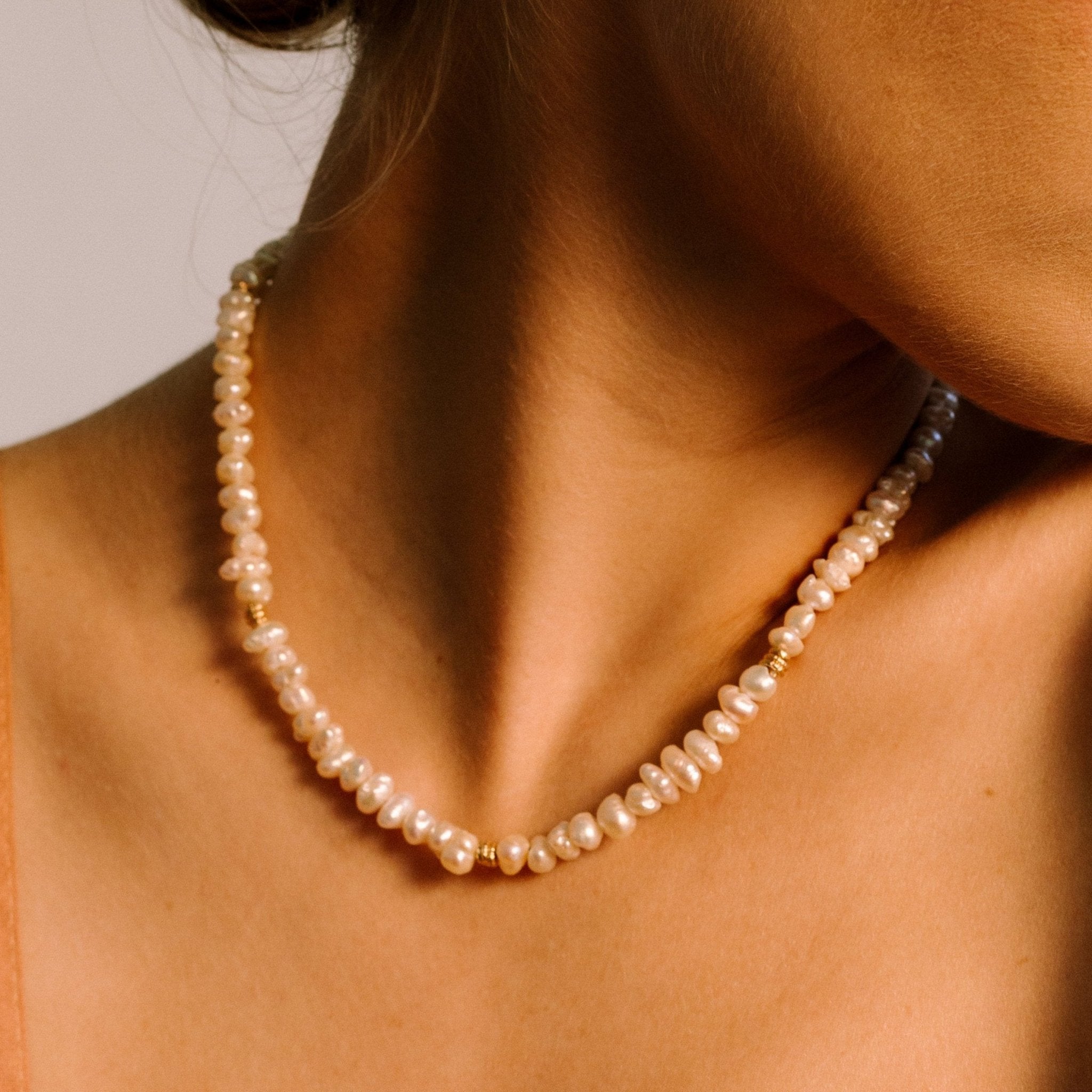 Diana Necklace #5 - Rice Pearl Necklaces TARBAY