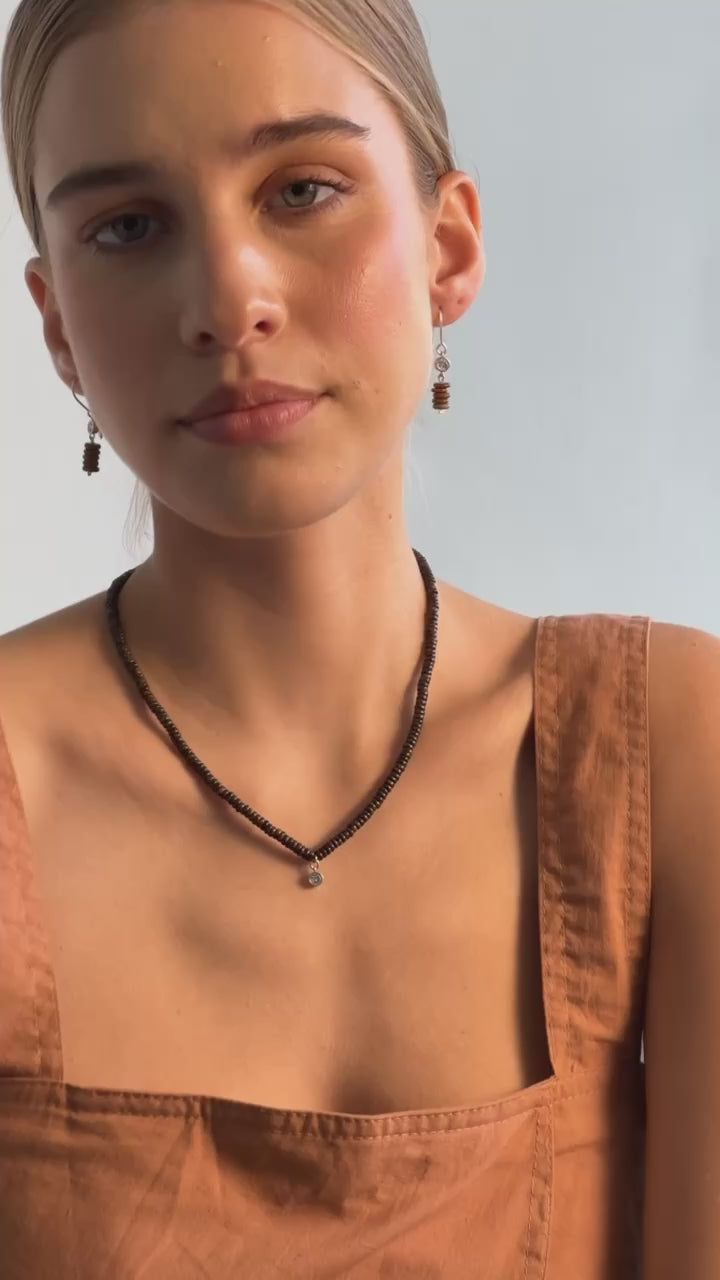 Zircon Necklace #1 - Bronzite & Zircon Necklaces TARBAY