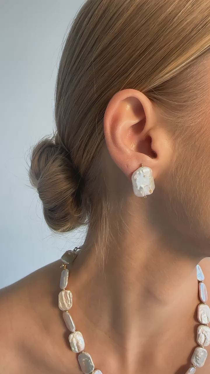 Calatea Ring #1 (30mm) - White Pearl & 14K Gold-Filled Rings TARBAY