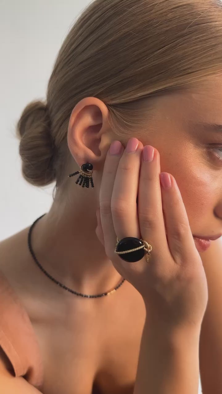 Diana Necklace #1 - Black Spinel Necklaces TARBAY