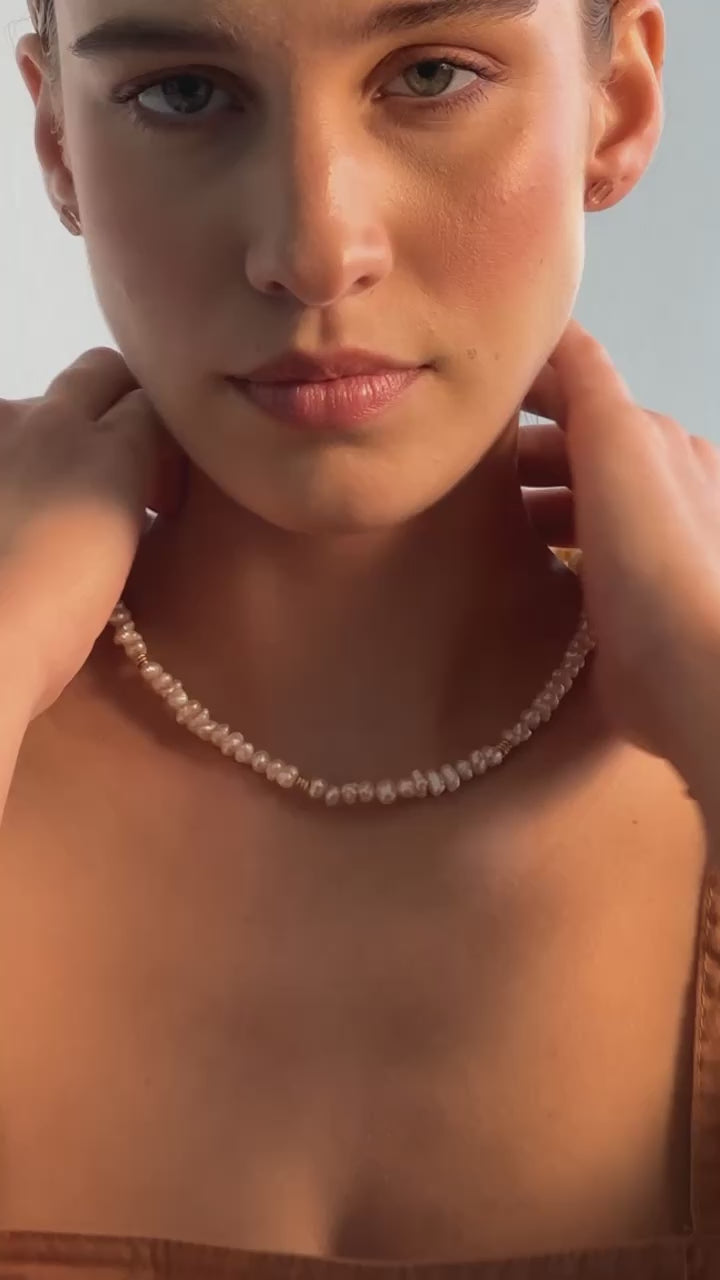 Diana Necklace #5 - Rice Pearl Necklaces TARBAY