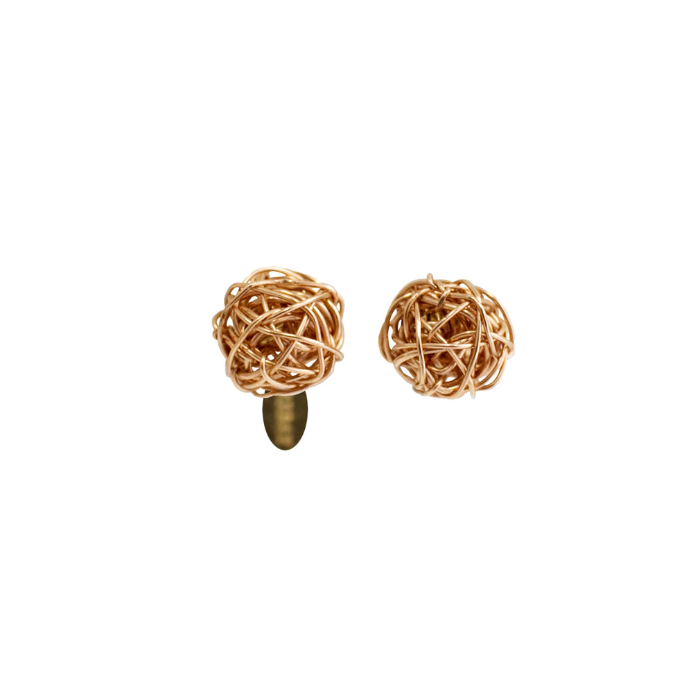 Clementina Stud Earrings #1 (9mm) - Rose Gold Earrings TARBAY   