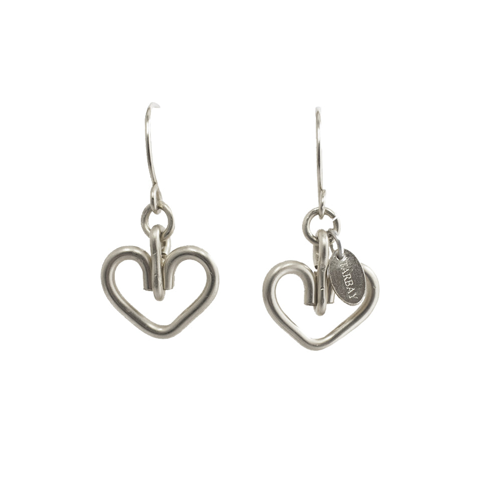 Corazon Dangle Earrings (12mm) - Sterling Silver Earrings TARBAY