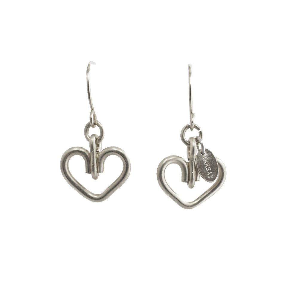 Corazon Dangle Earrings (12mm) - Sterling Silver Earrings CLASICOS