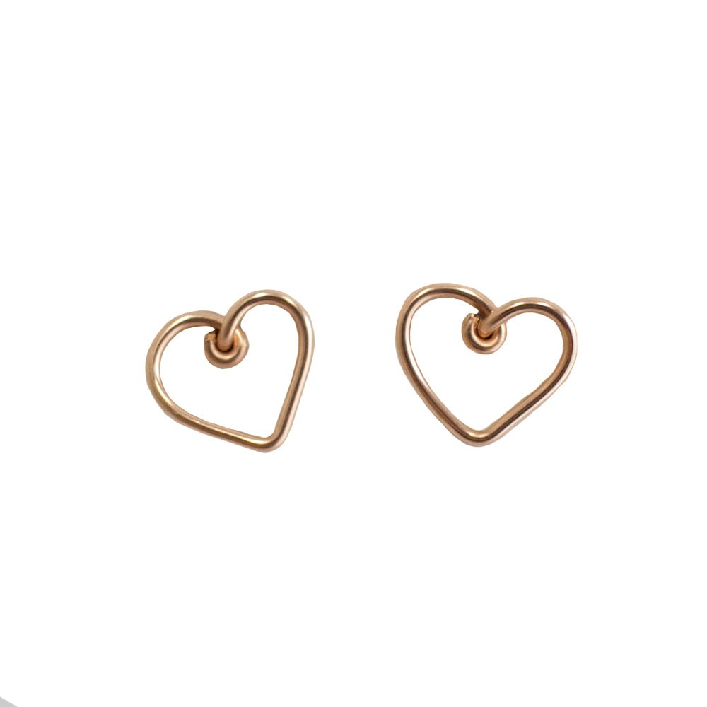 Corazon Stud Earrings (12mm) - Rose 14K Gold-Filled Earrings TARBAY