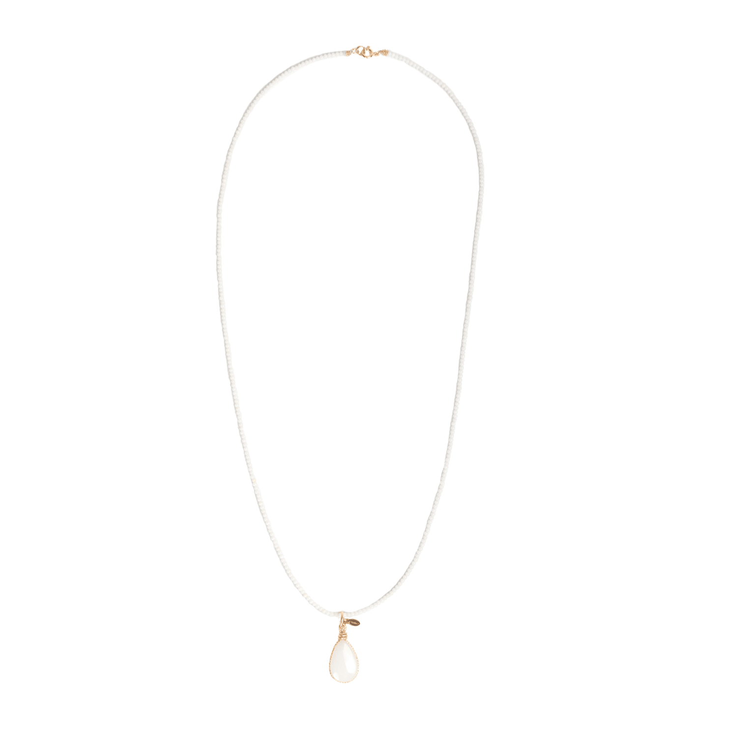 Febe Pendant (25mm)- White Onyx & White Agate Pendants TARBAY