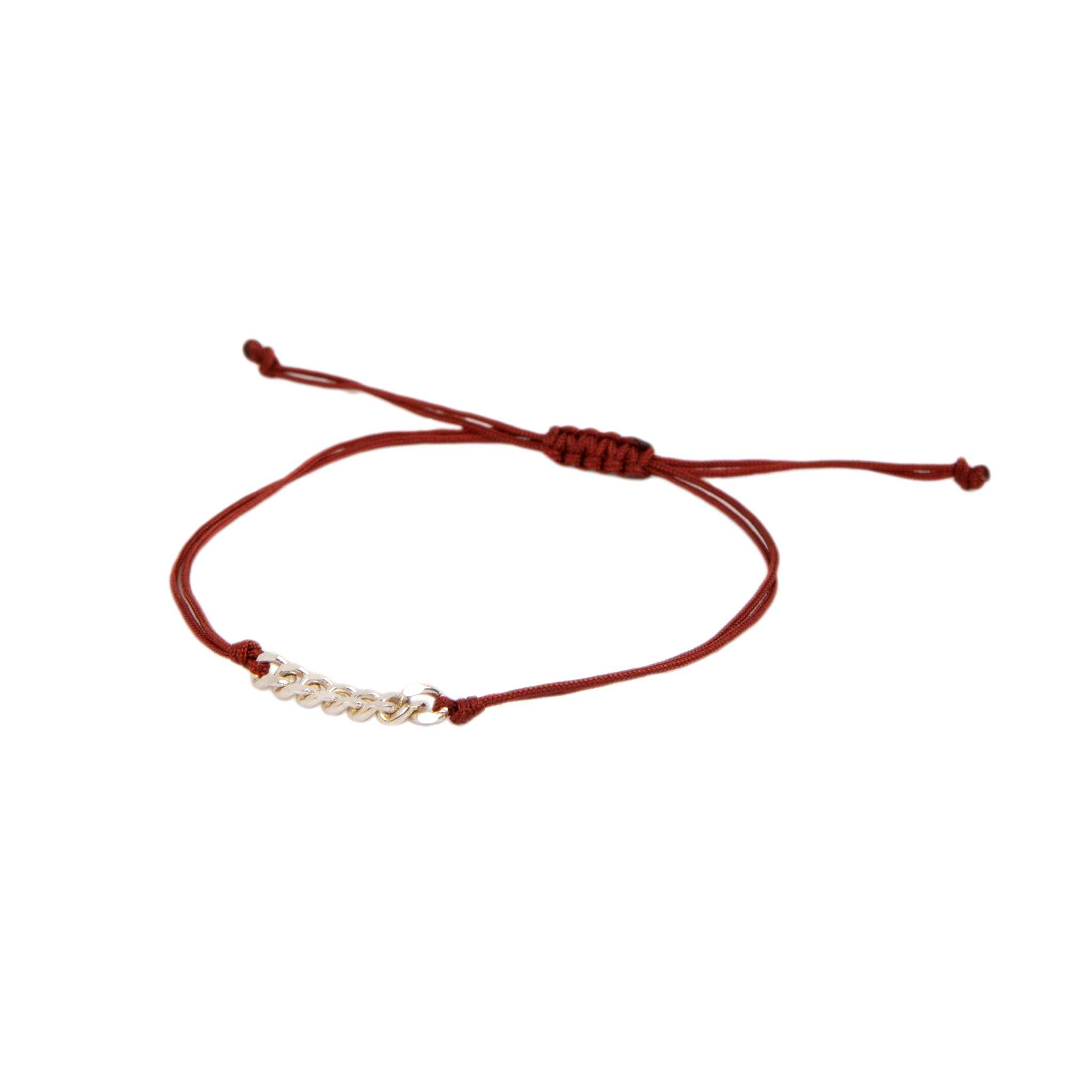 Handmade Friendship Bracelet 2 Red Thread Sterling Silver
