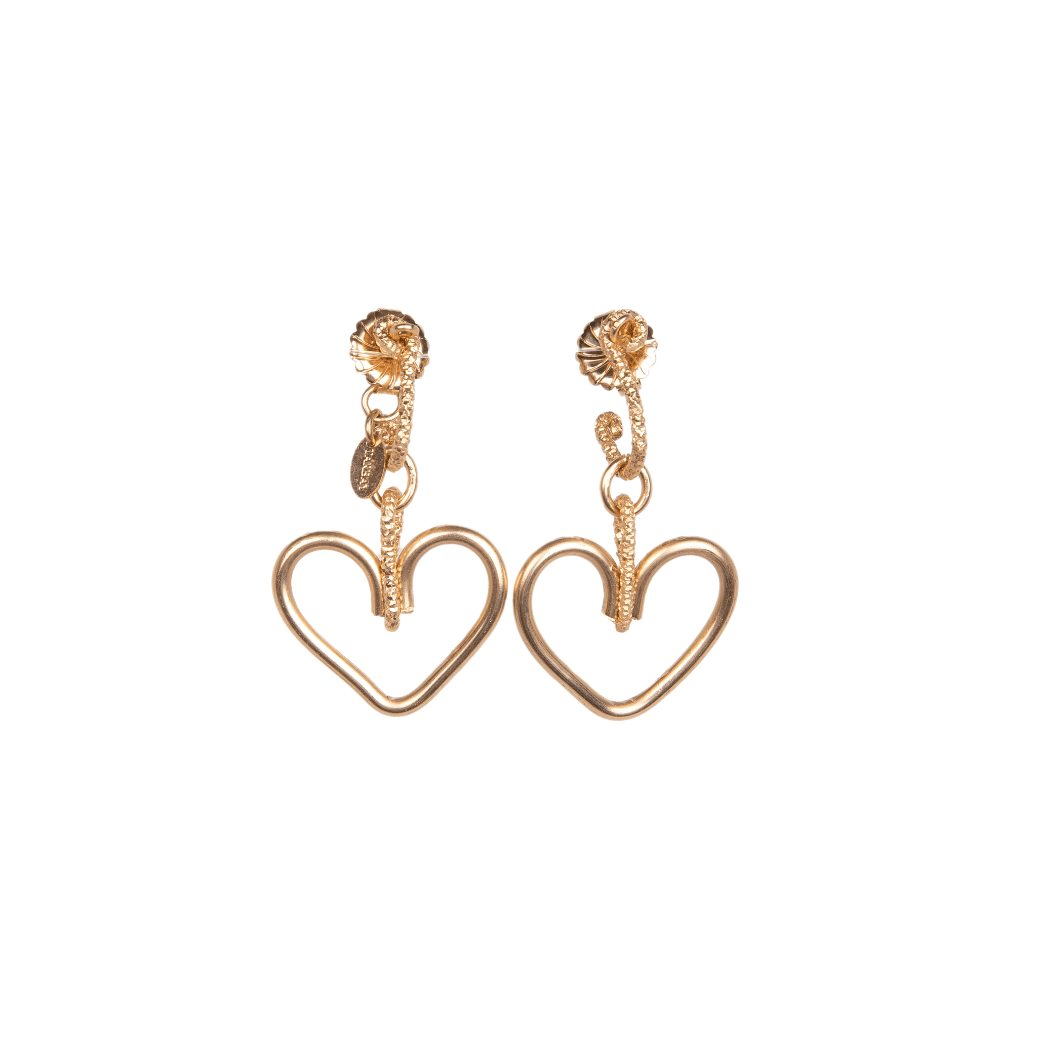 Corazon Dangle Earrings #3 (40mm) - Yellow & Rose 14K Gold-Filled Earrings CLASICOS