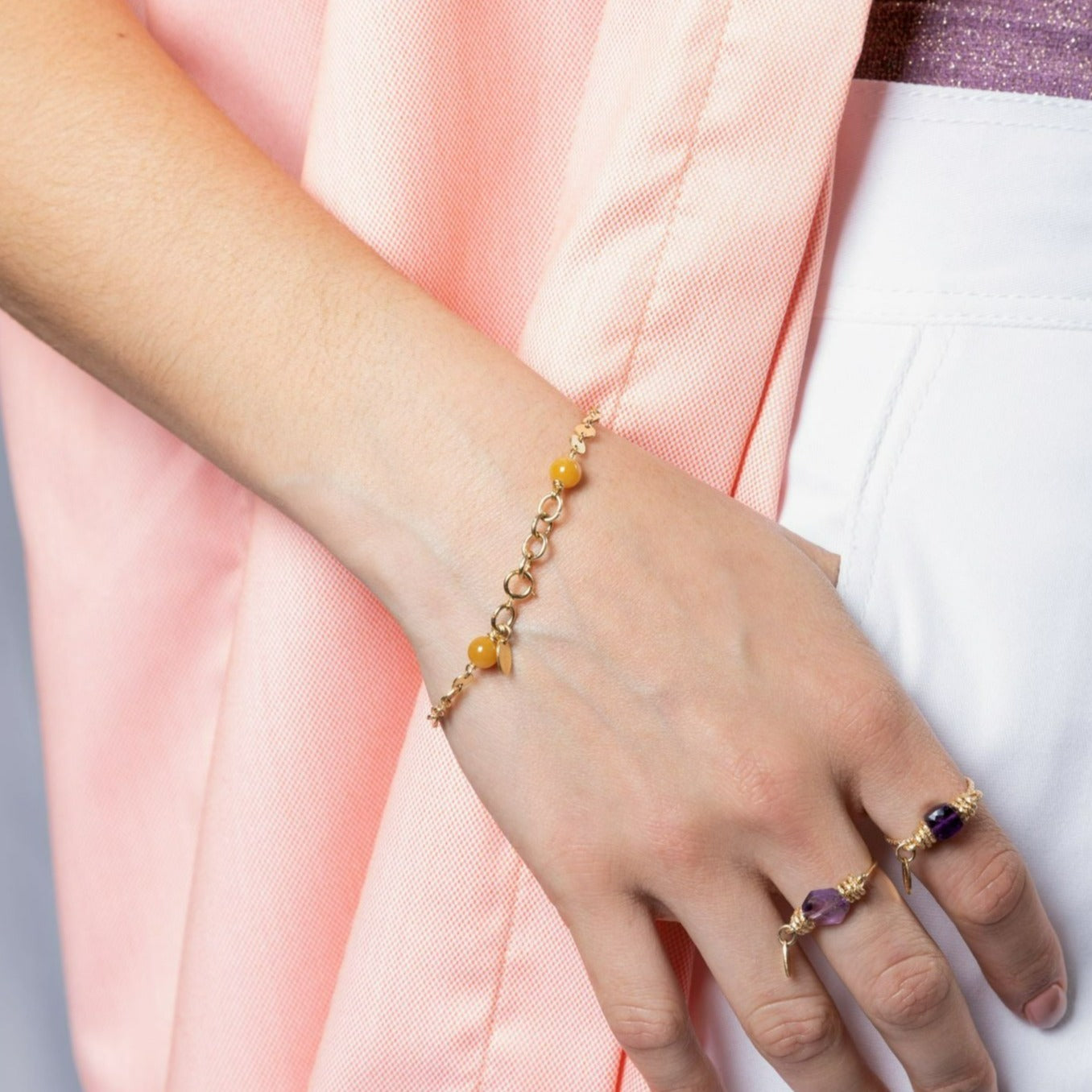 Amber Bracelet - Yellow Jade & Citrine Bracelets TARBAY   