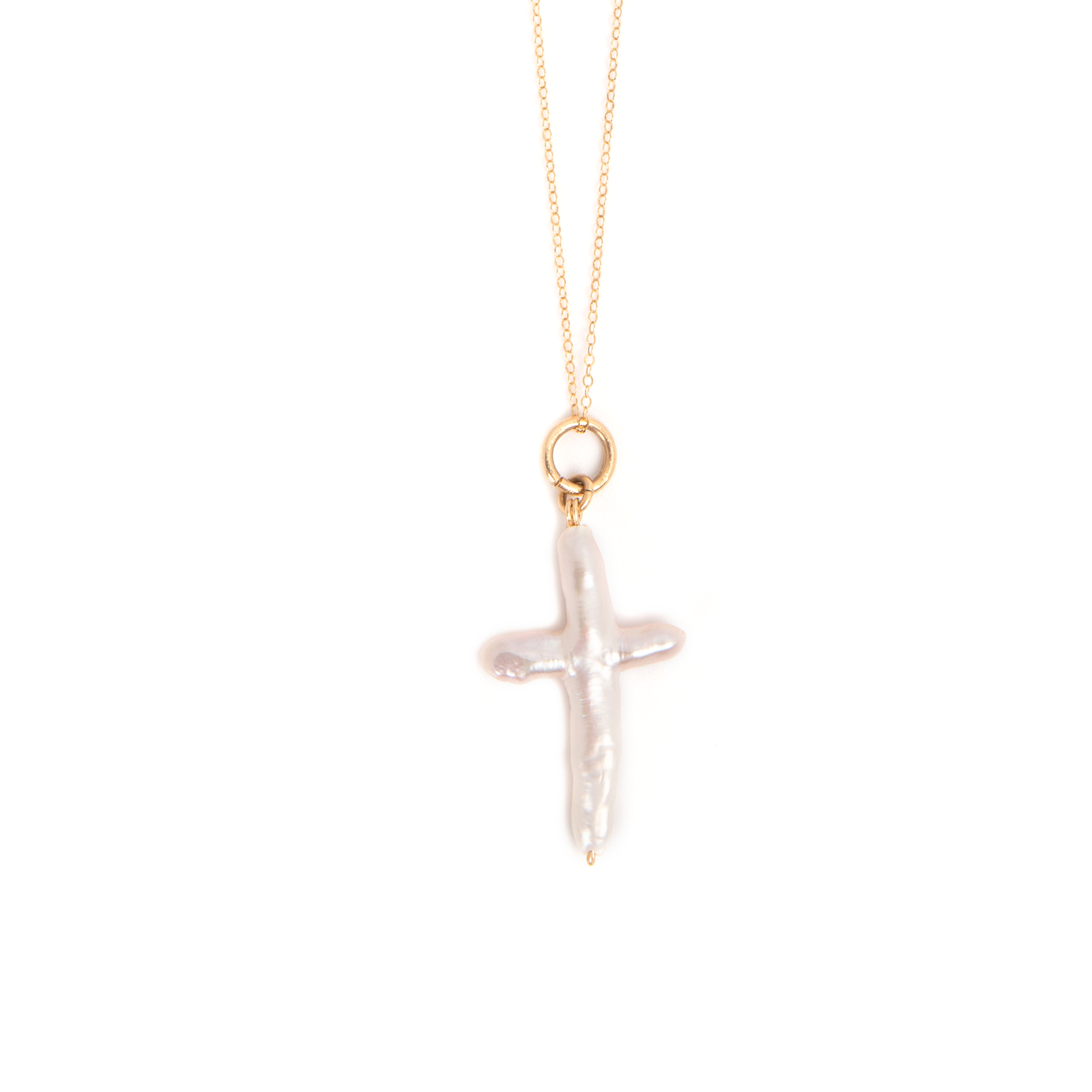 Cruz Pendant #4 (40mm) - Pearl Charms TARBAY