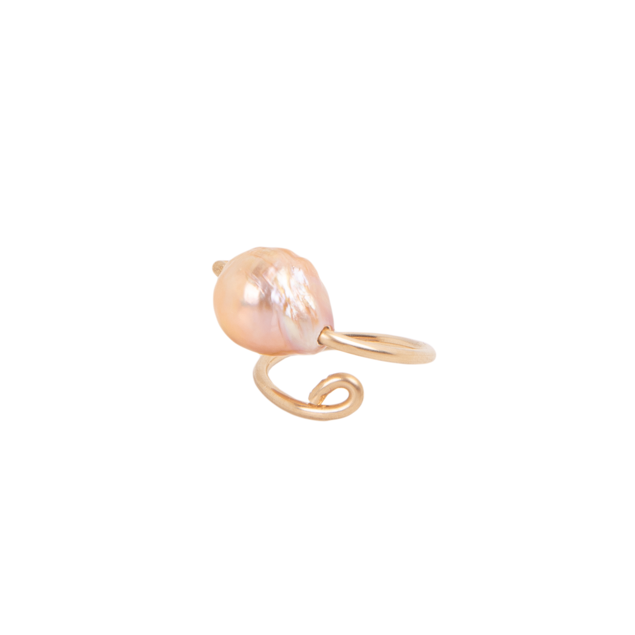 Barroca Ring #1 (27mm) - Salmon Pearl Rings TARBAY