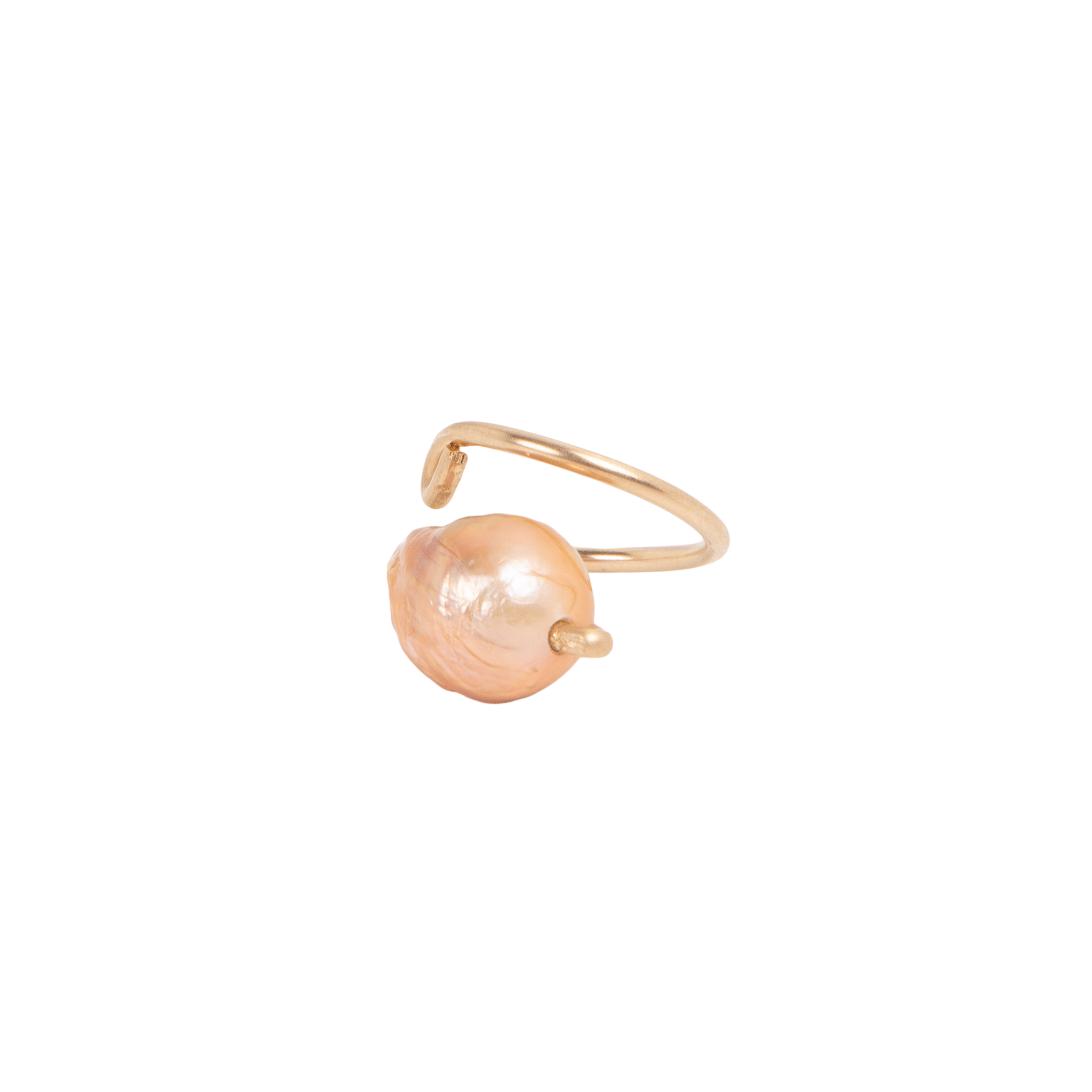 Barroca Ring #1 (27mm) - Salmon Pearl Rings TARBAY