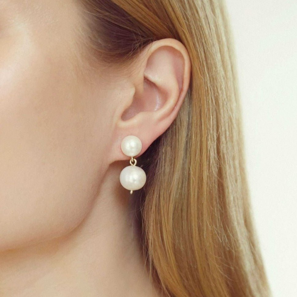 Margot Dangle Earrings #1 (25mm) - Pearl Earrings TARBAY