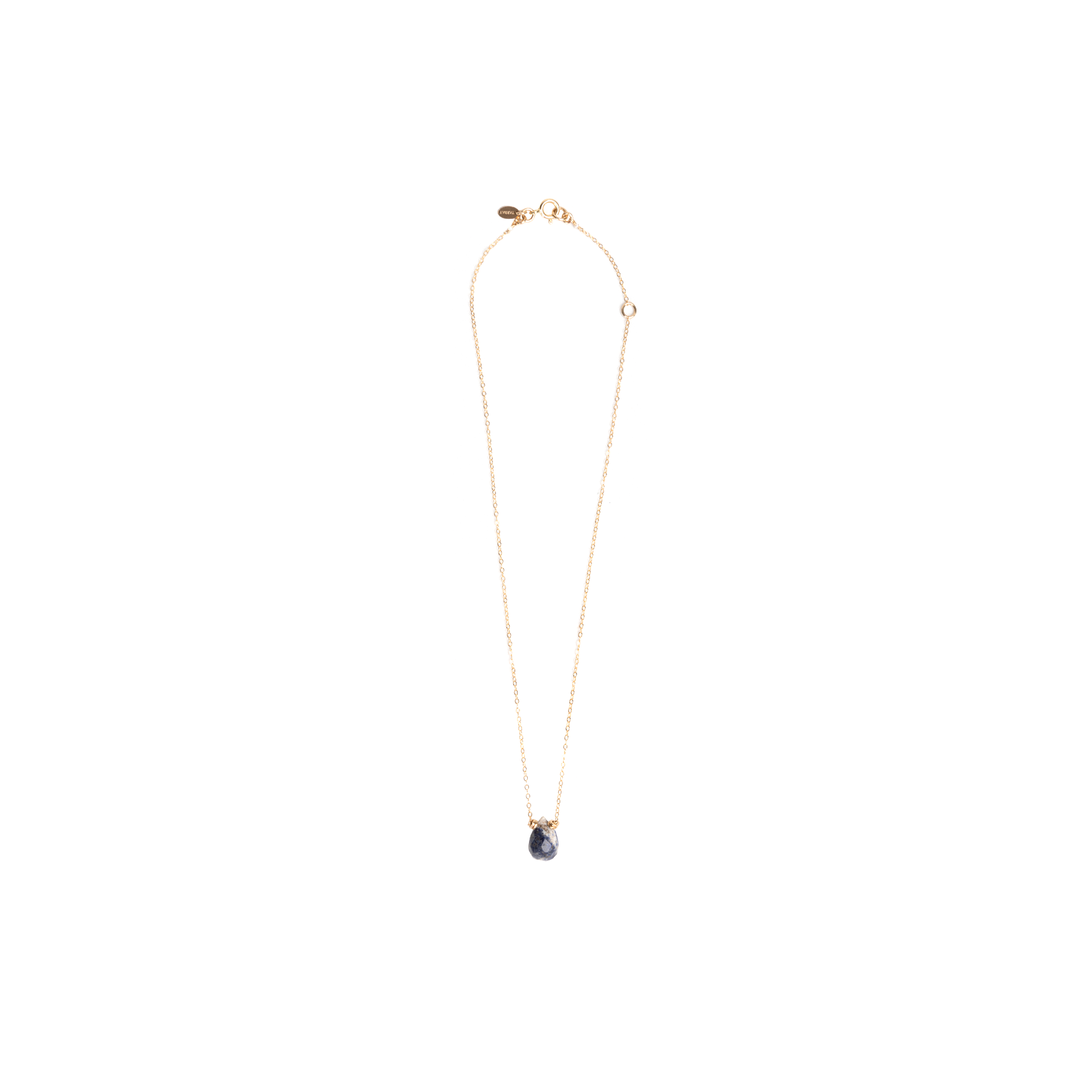 Gem Pendant Necklace #1 (15mm) - Labradorite Necklaces TARBAY