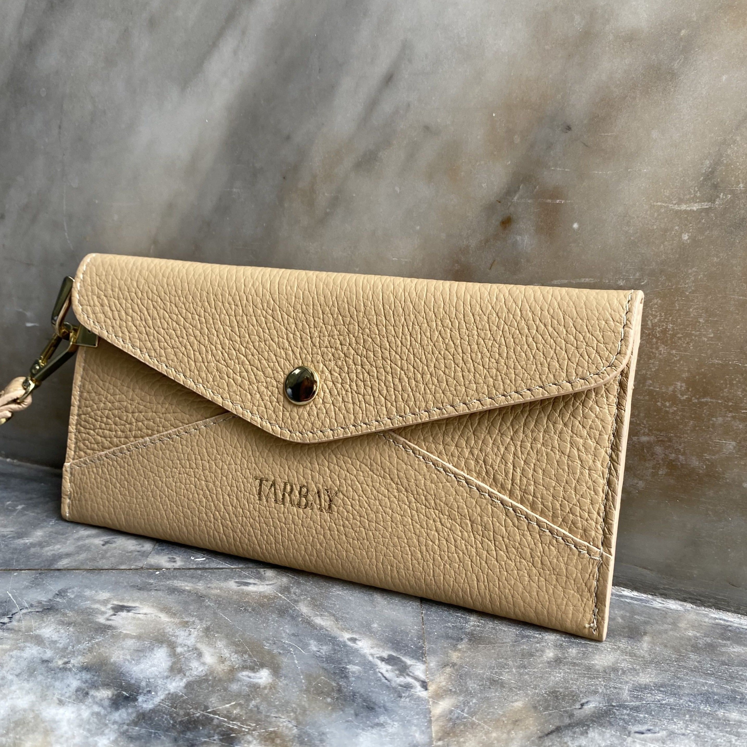 Genuine Leather Wallet #1 - Taupe Wallets TARBAY