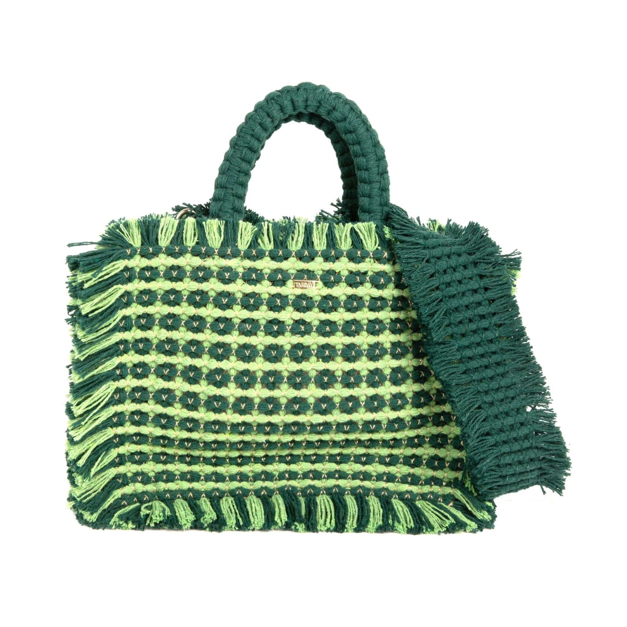Gossypium Tote Bag Medium - Mix Verdes Totes TARBAY