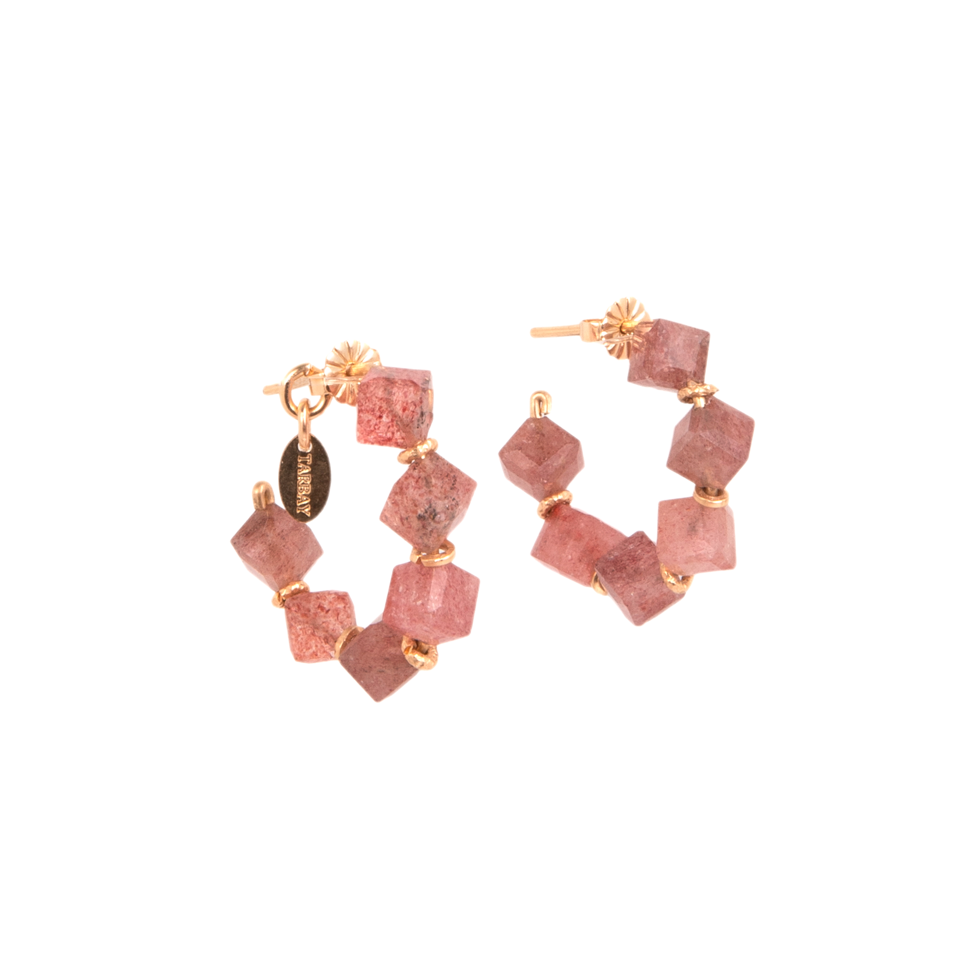 Acerola Hoop Earrings #1 (25mm) - Cuarzo Cherry Earrings TARBAY   