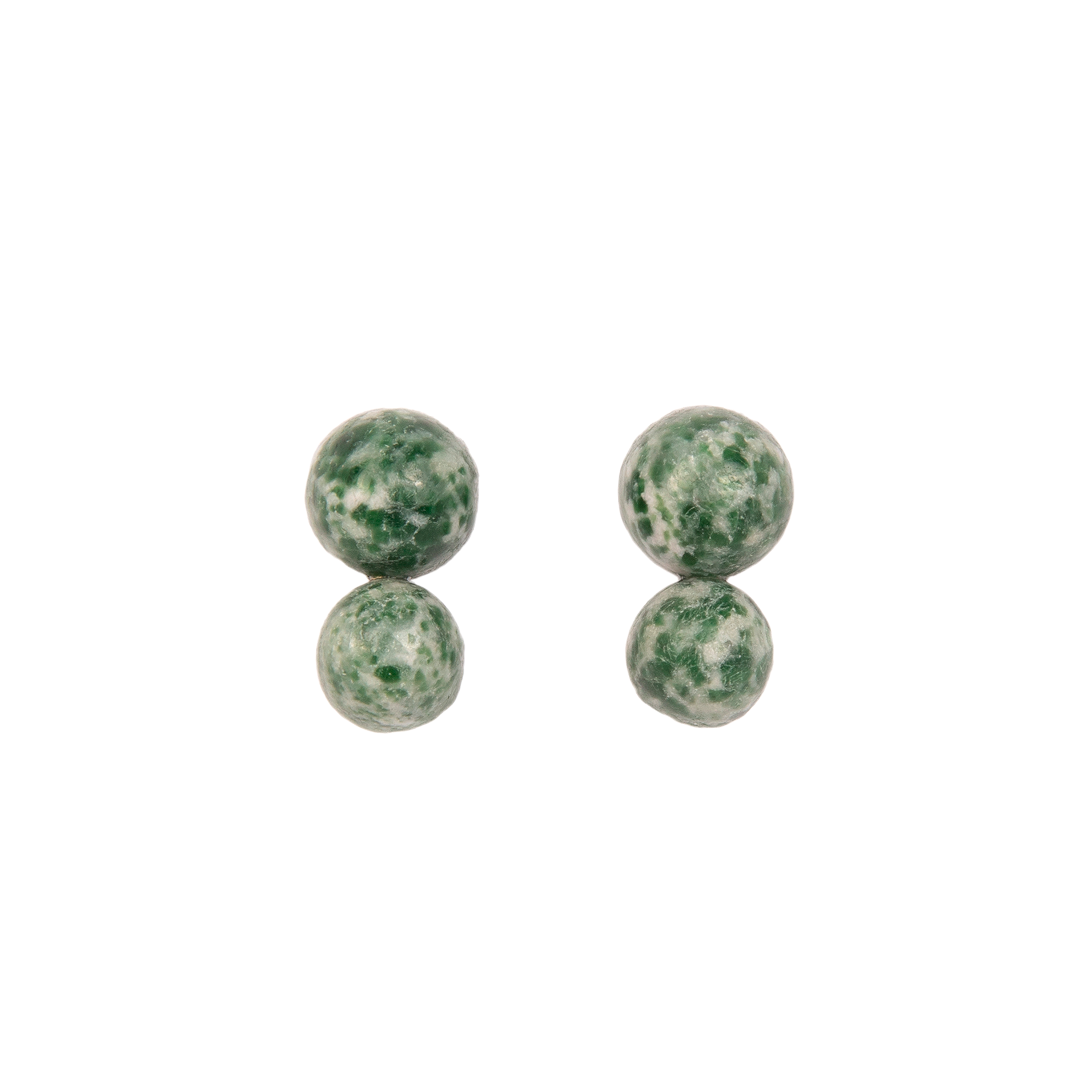 Bromelia Earrings #2 (25mm) - Jaspe Verde Moteado Earrings TARBAY   
