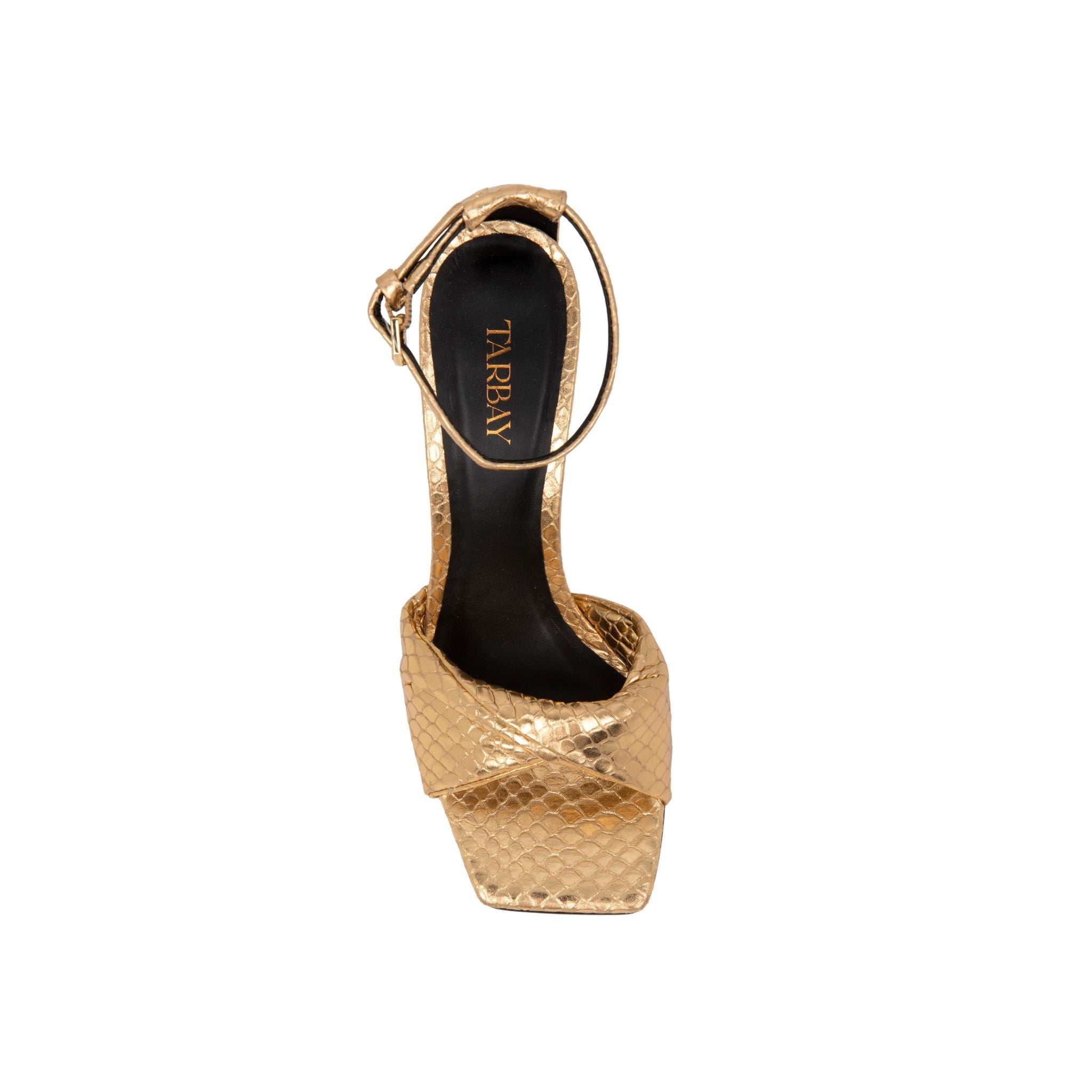 Griselda Sandals - Snake Gold Heels TARBAY