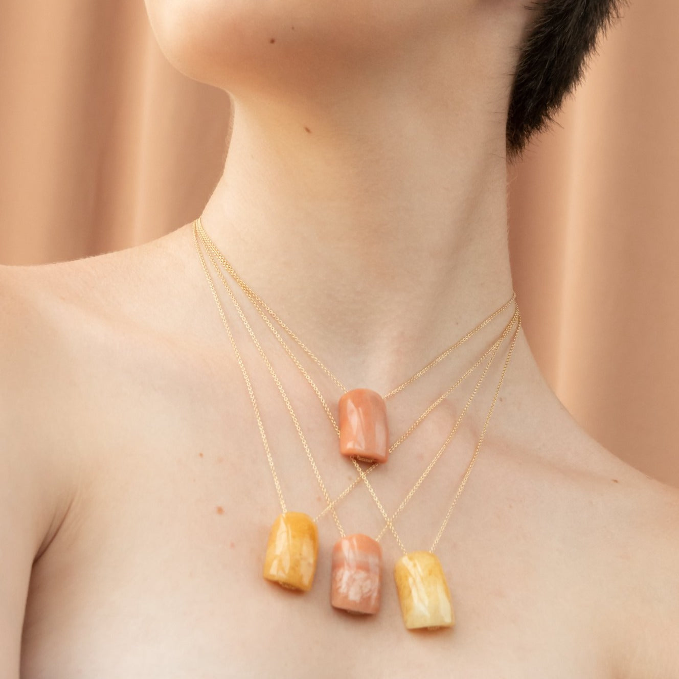 Natasha Pendant with chain - Calcite Pendants TARBAY