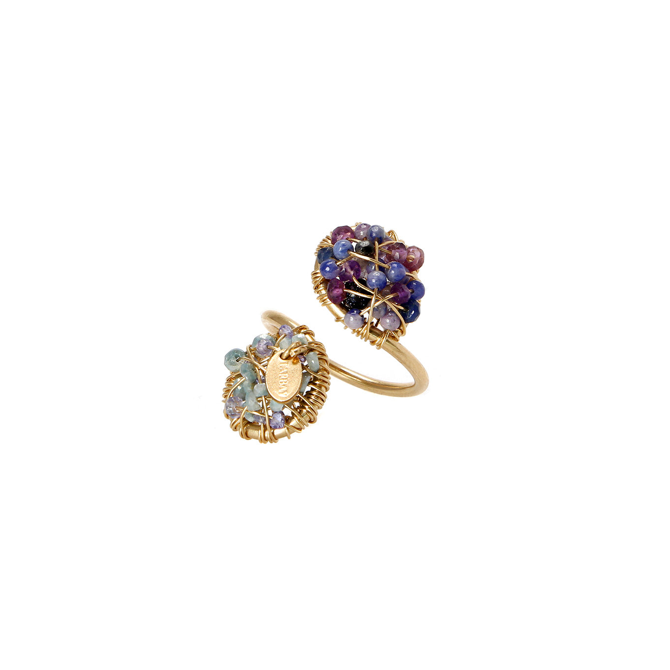 Lucia Adjustable Ring - Mix Blue Gems Rings TARBAY   