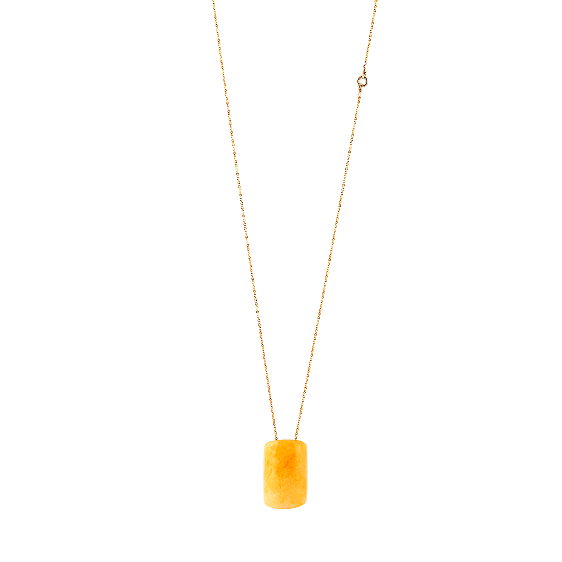 Natasha Pendant with chain - Calcite Pendants TARBAY Orange