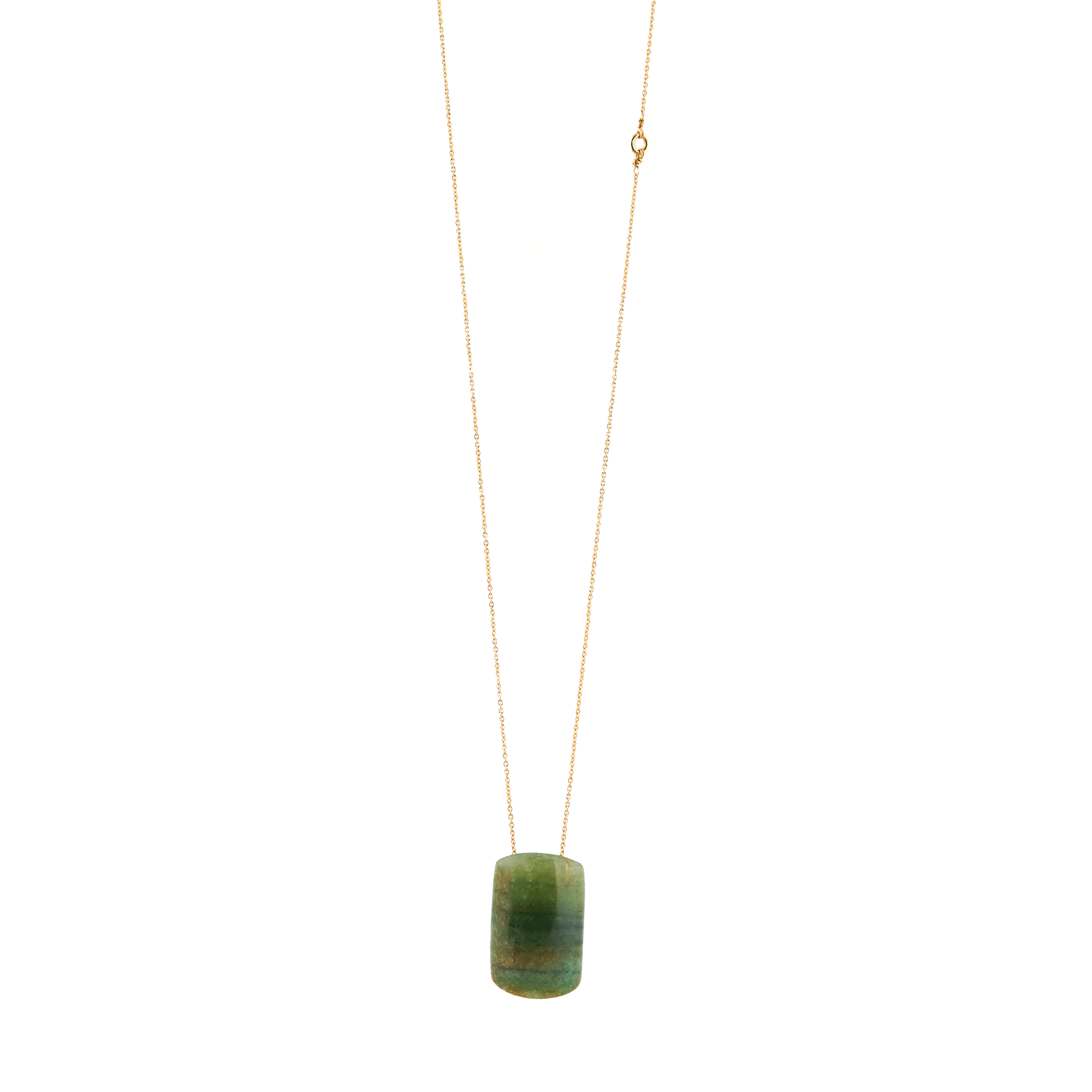 Natasha Pendant with chain - Calcite Pendants TARBAY Green